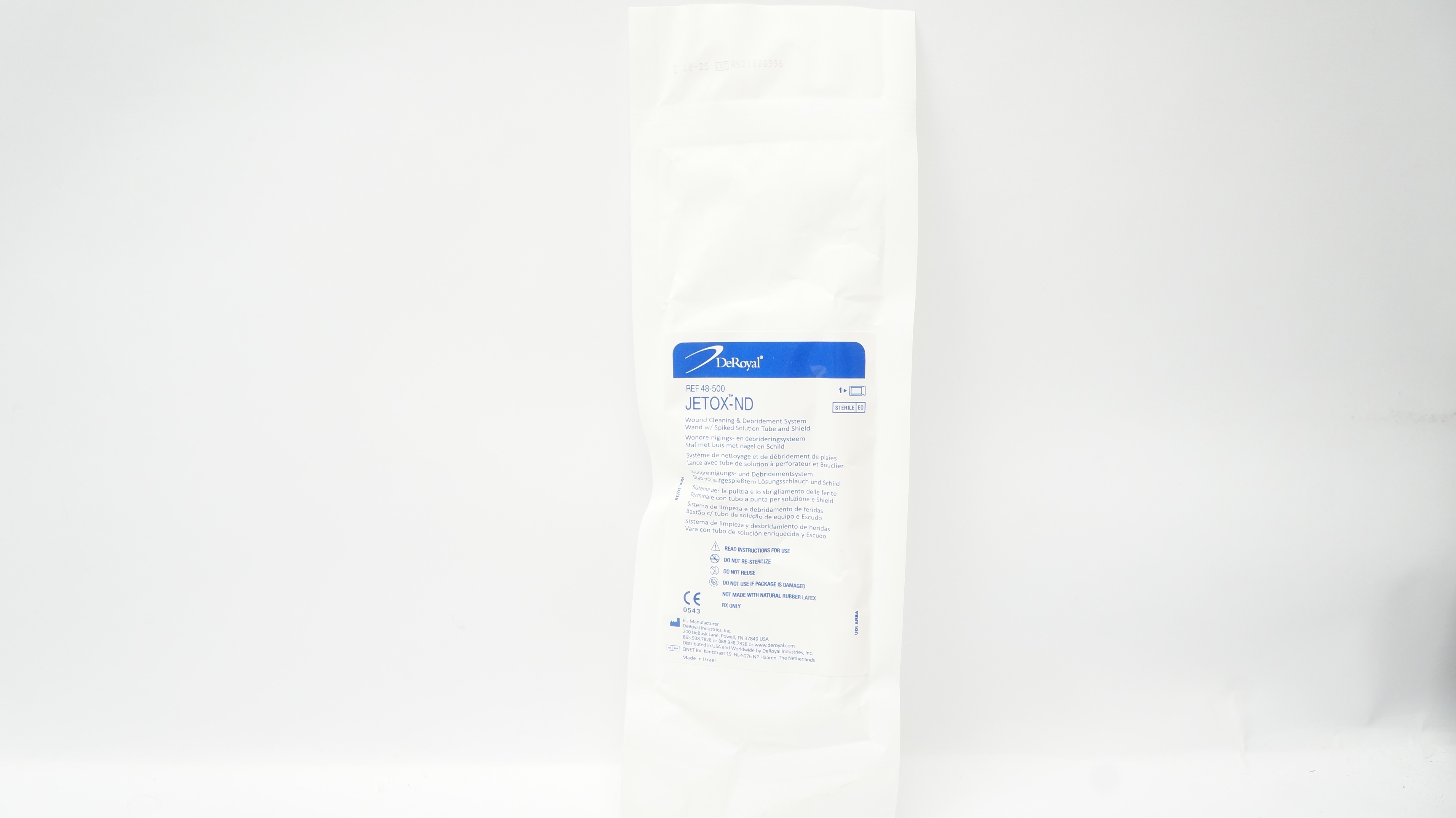 DeRoyal 48-500 Jet-Ox-ND Wound Cleaning & Debridement System