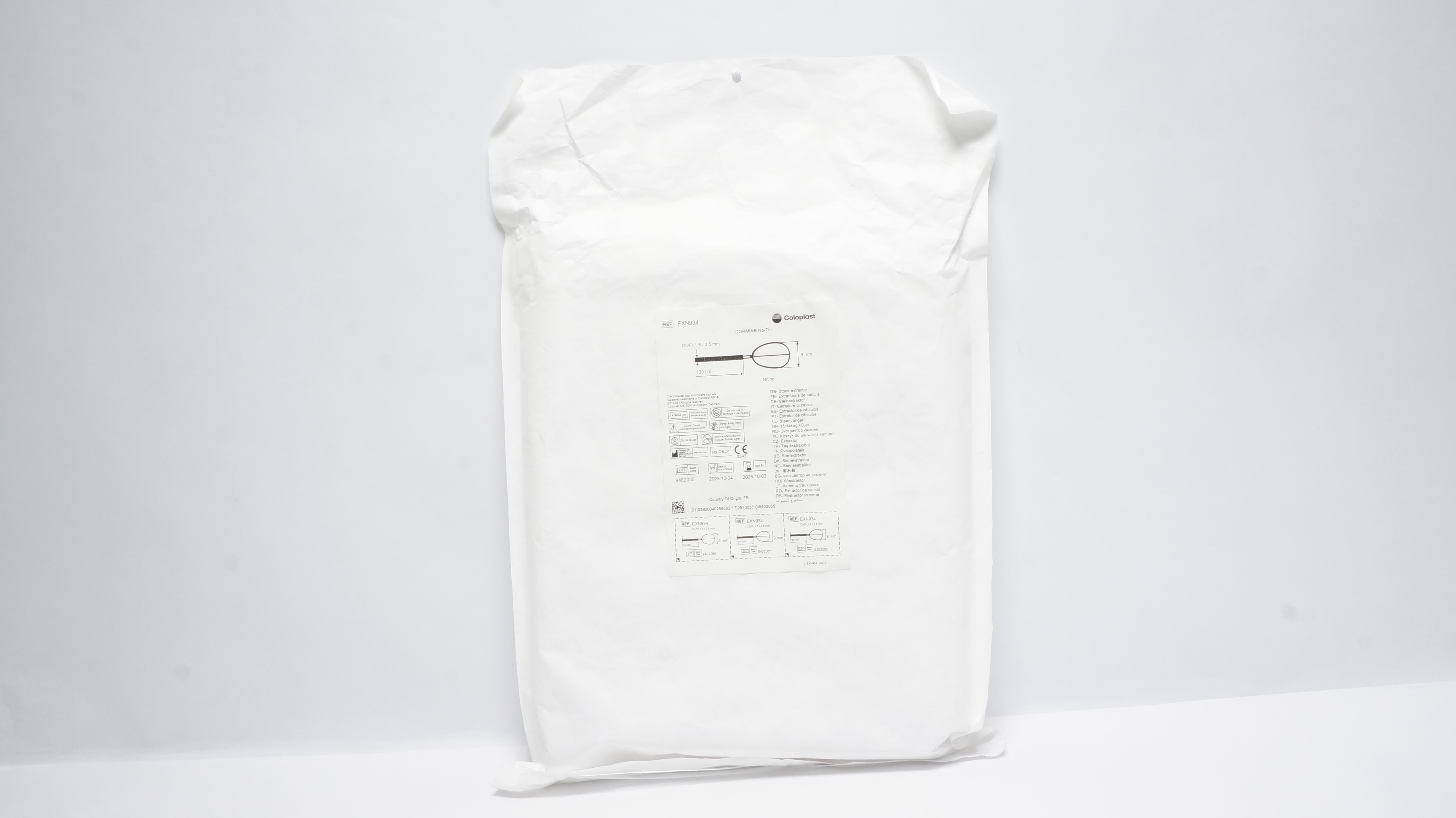 Coloplast EXN934 DORMIA No-Tip Stone Extractor Ch/Fr 1.5 /0.5mm x 120cm x 9mm(x)