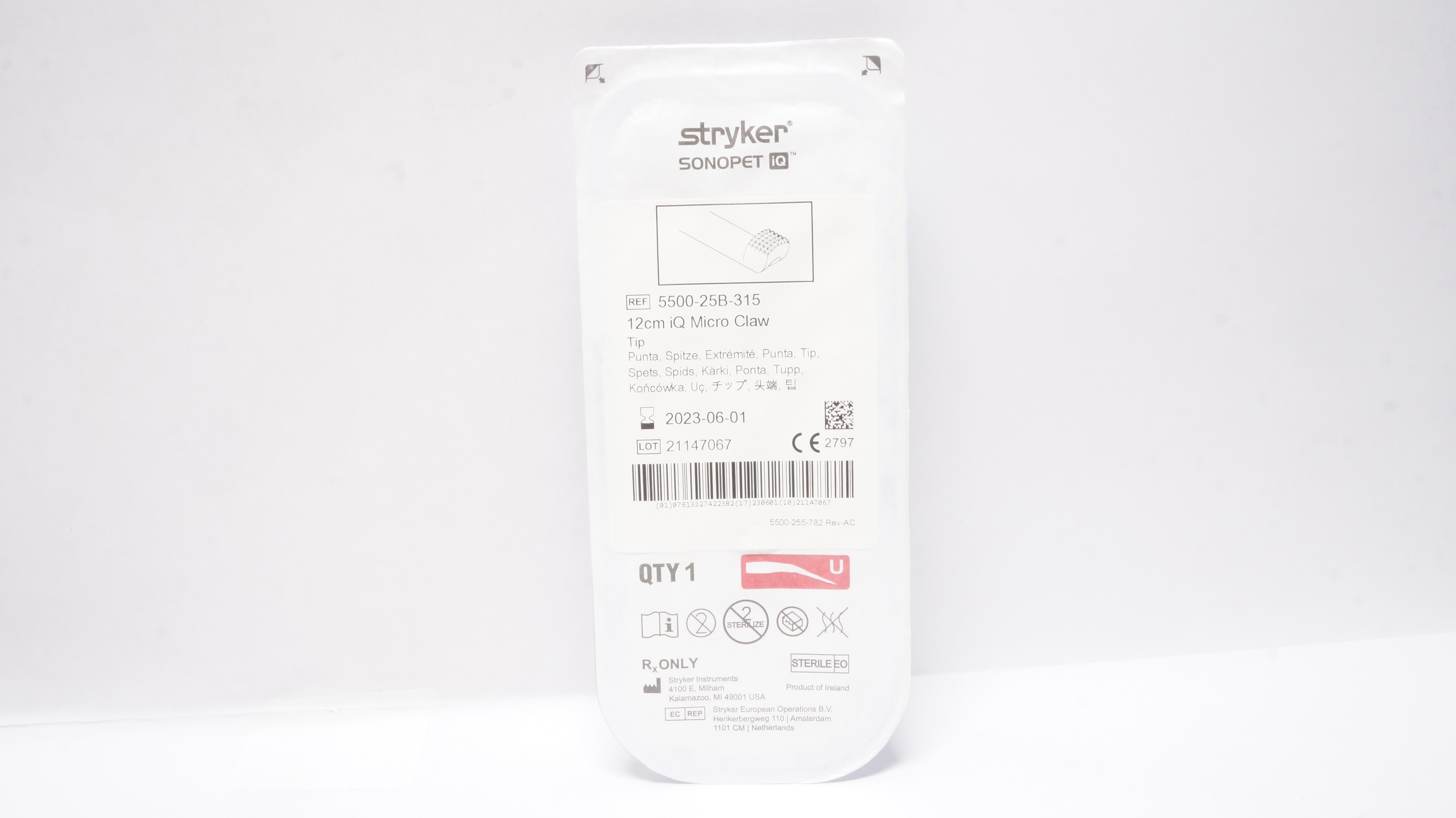 Stryker 5500-25B-315 Sonopet 12m IQ Micro Claw Tip (x)