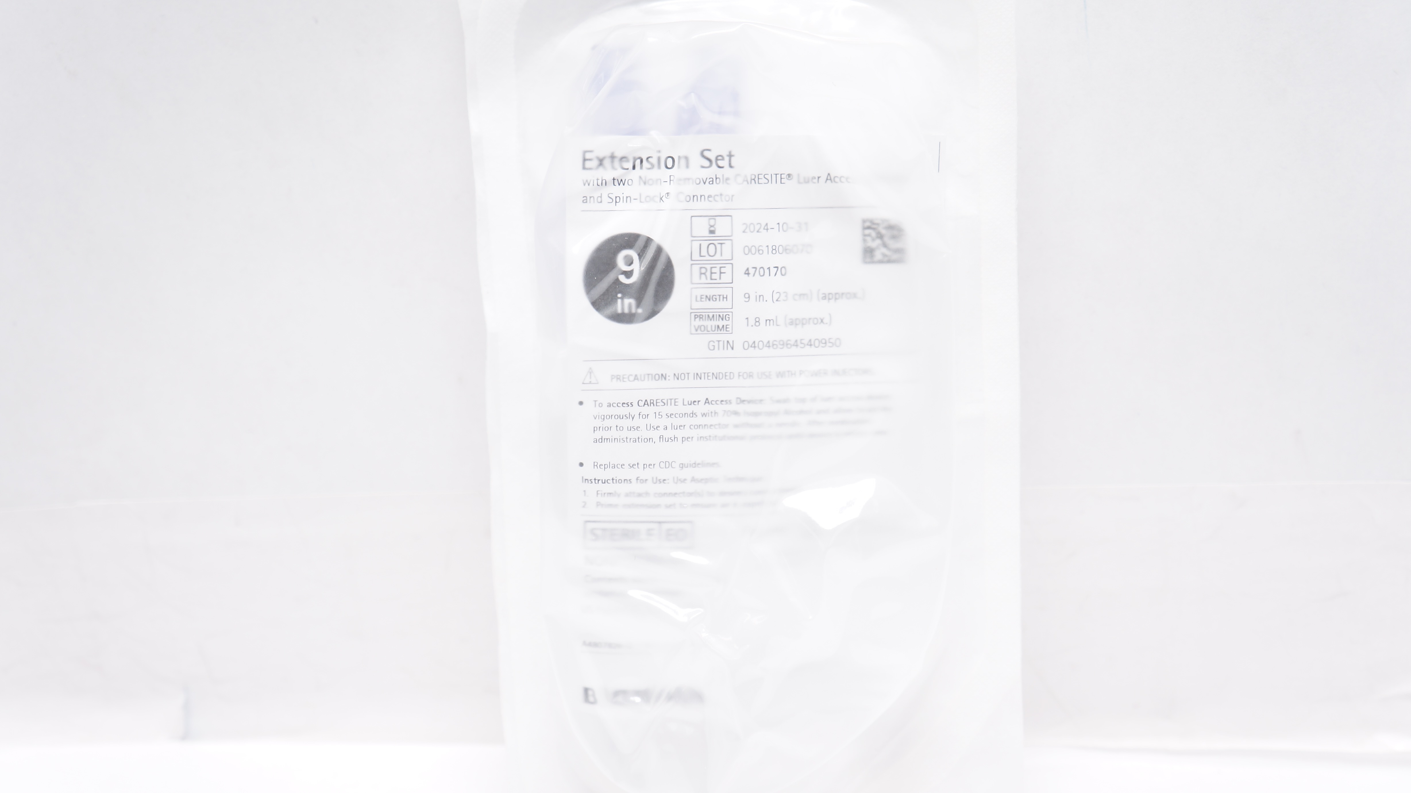 B.Braun 470170 Extension Set 9inch x 1.8mL Approx.