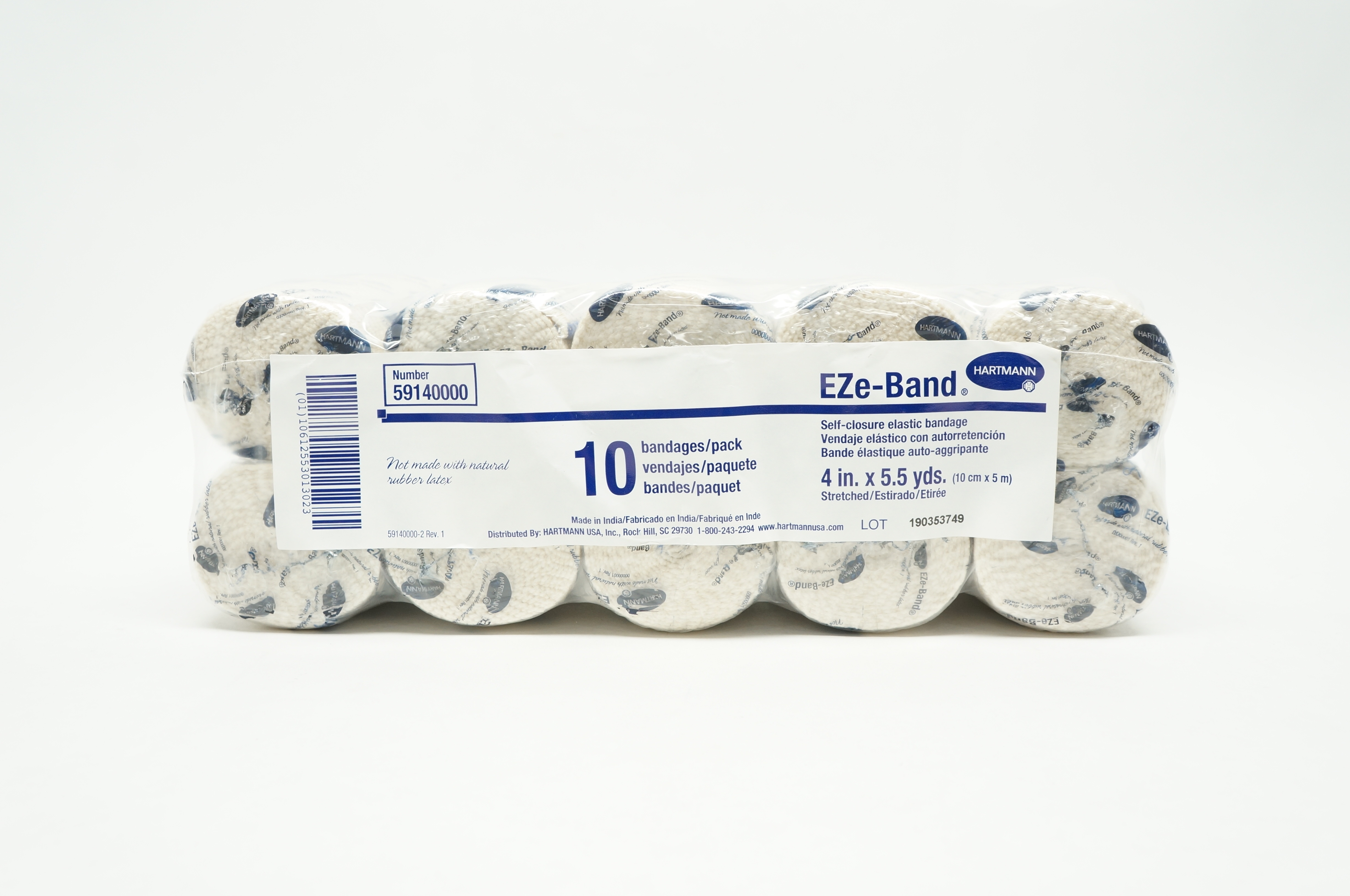 Hartmann 59140000 EZe-Band Self-Closure Elastic Bandage 4in x 5.5yds.-Pack of 10