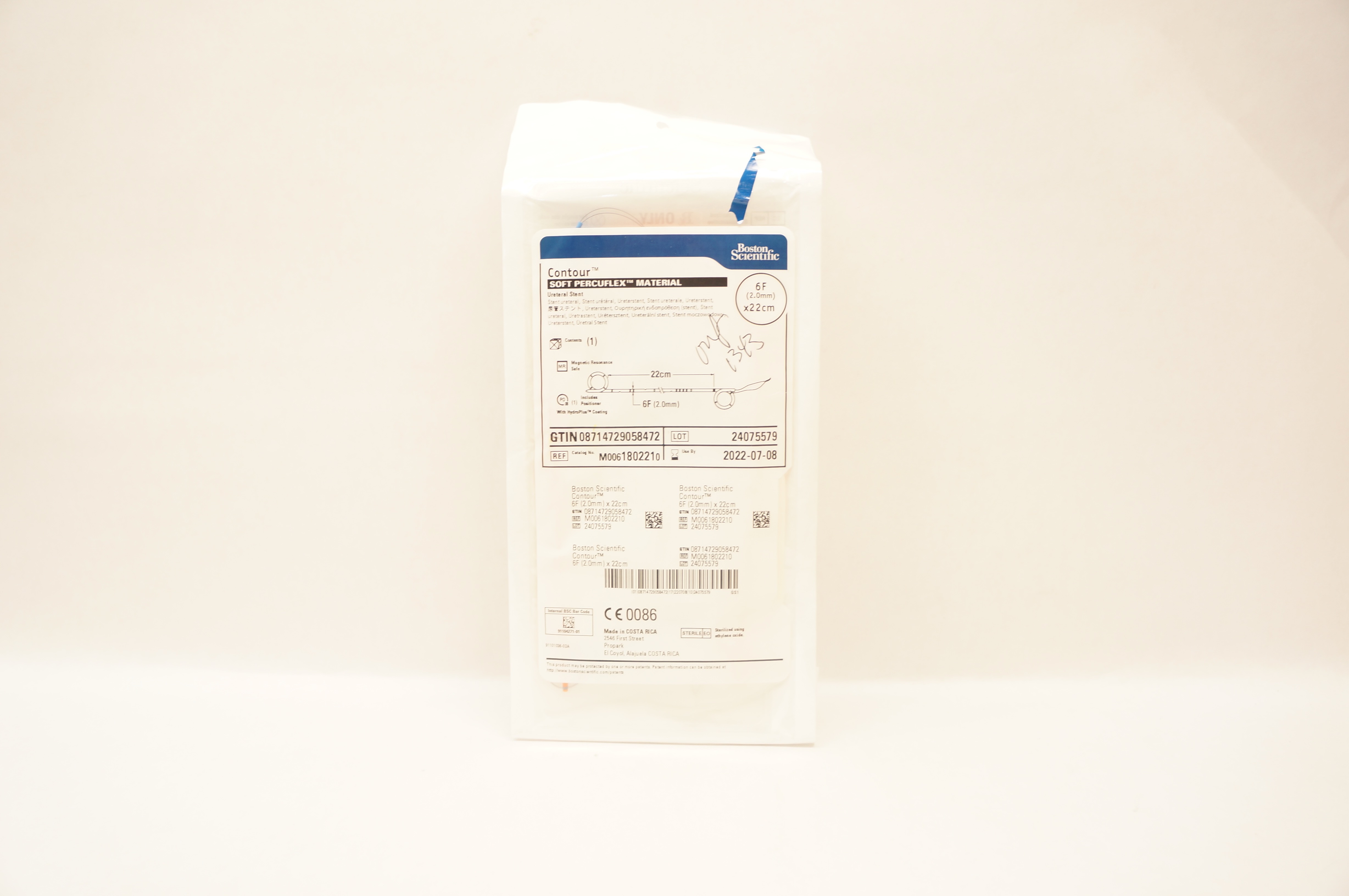 Boston Scientific 180221 Contour Ureteral Stnt 6F x 22cm (x)