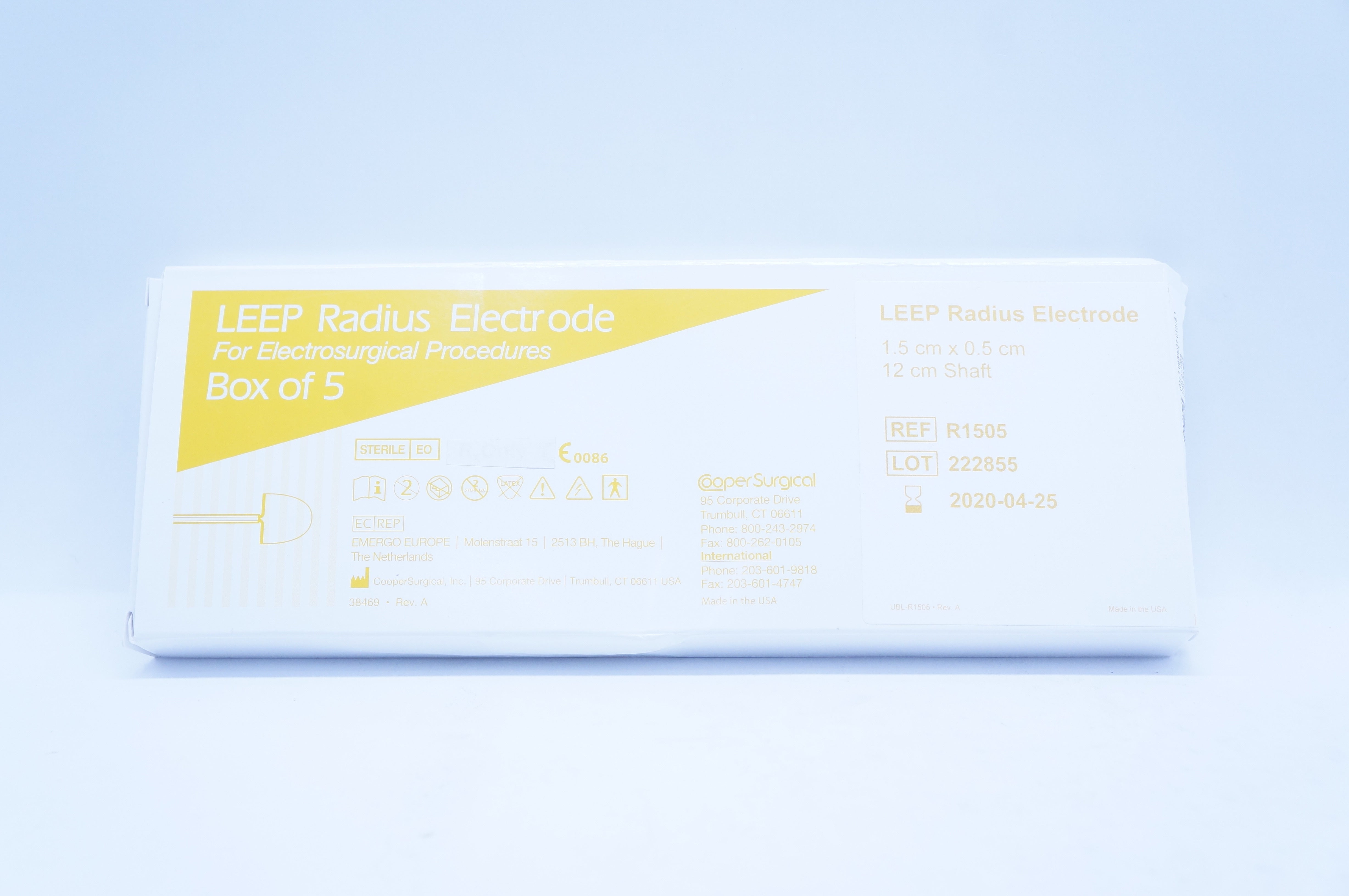 Cooper Surgical R1505 Leep Radius Electrode 1.5cm x 0.5cm x 12cm (x) - Box of 5