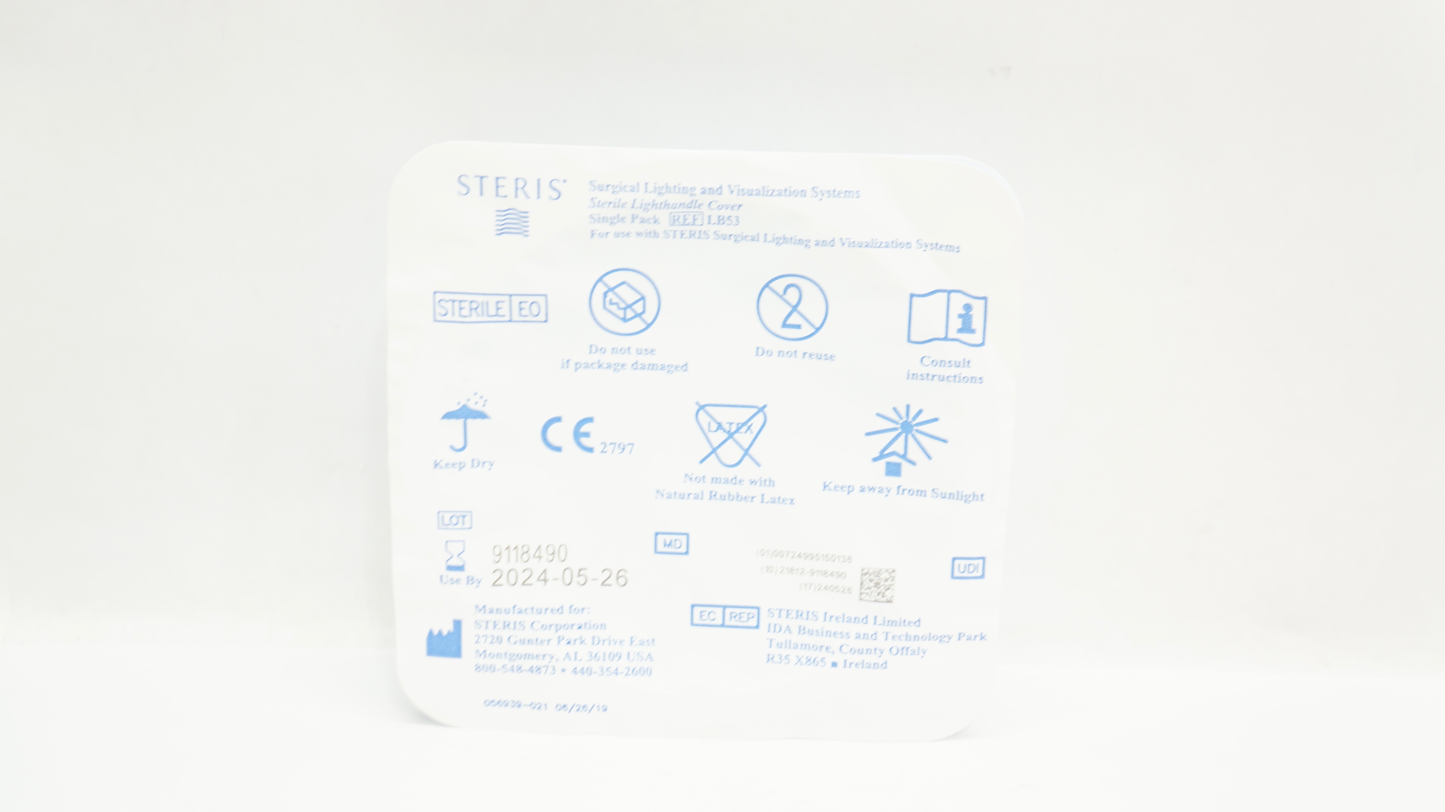 Steris LB53 Surgical Lighting & Visualization Systems, Sterile Lighihandle Cover
