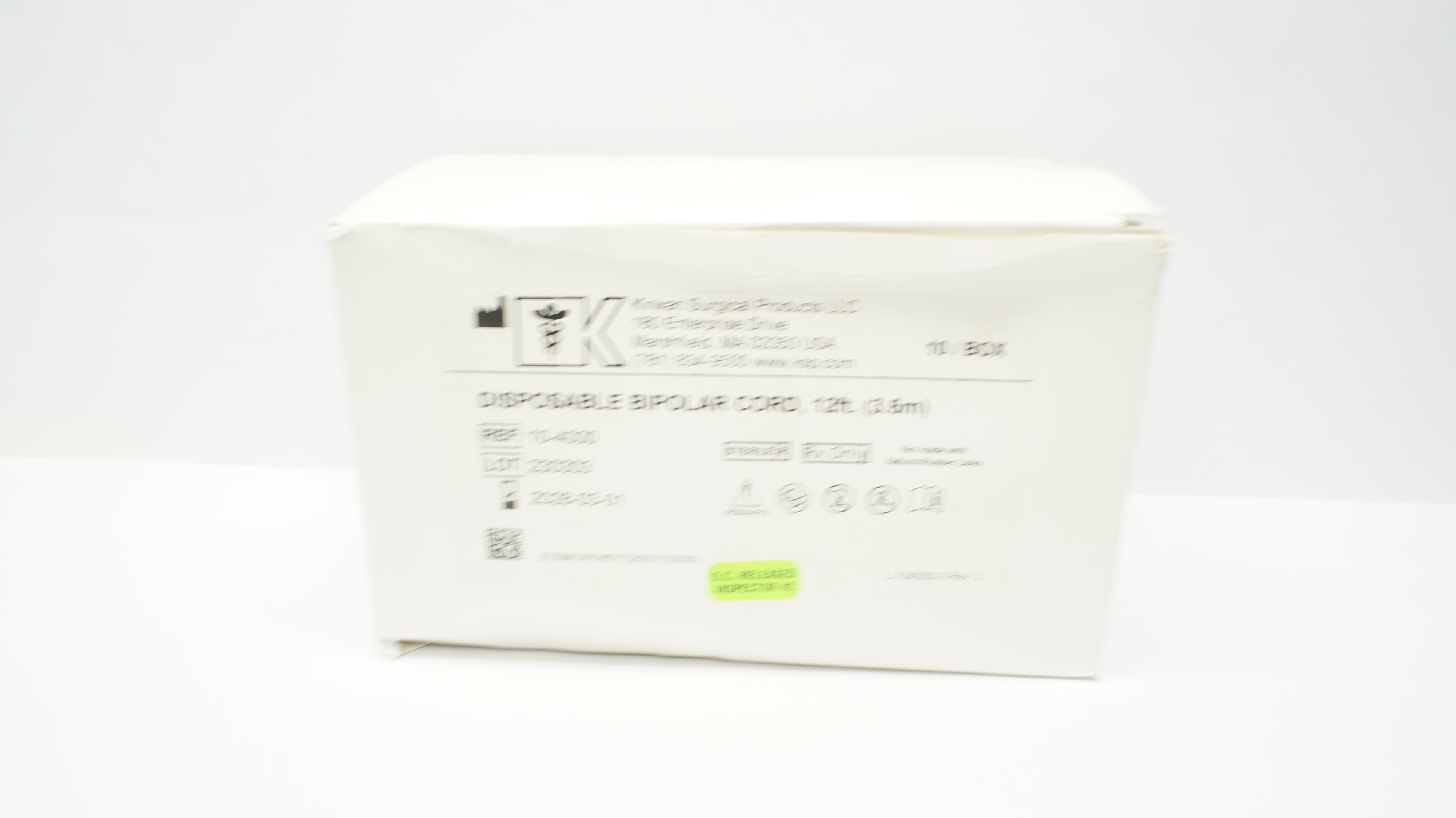 Kirwan Surgical 10-4000 Disposable Bipolar Cord 12ft. - Box of 9