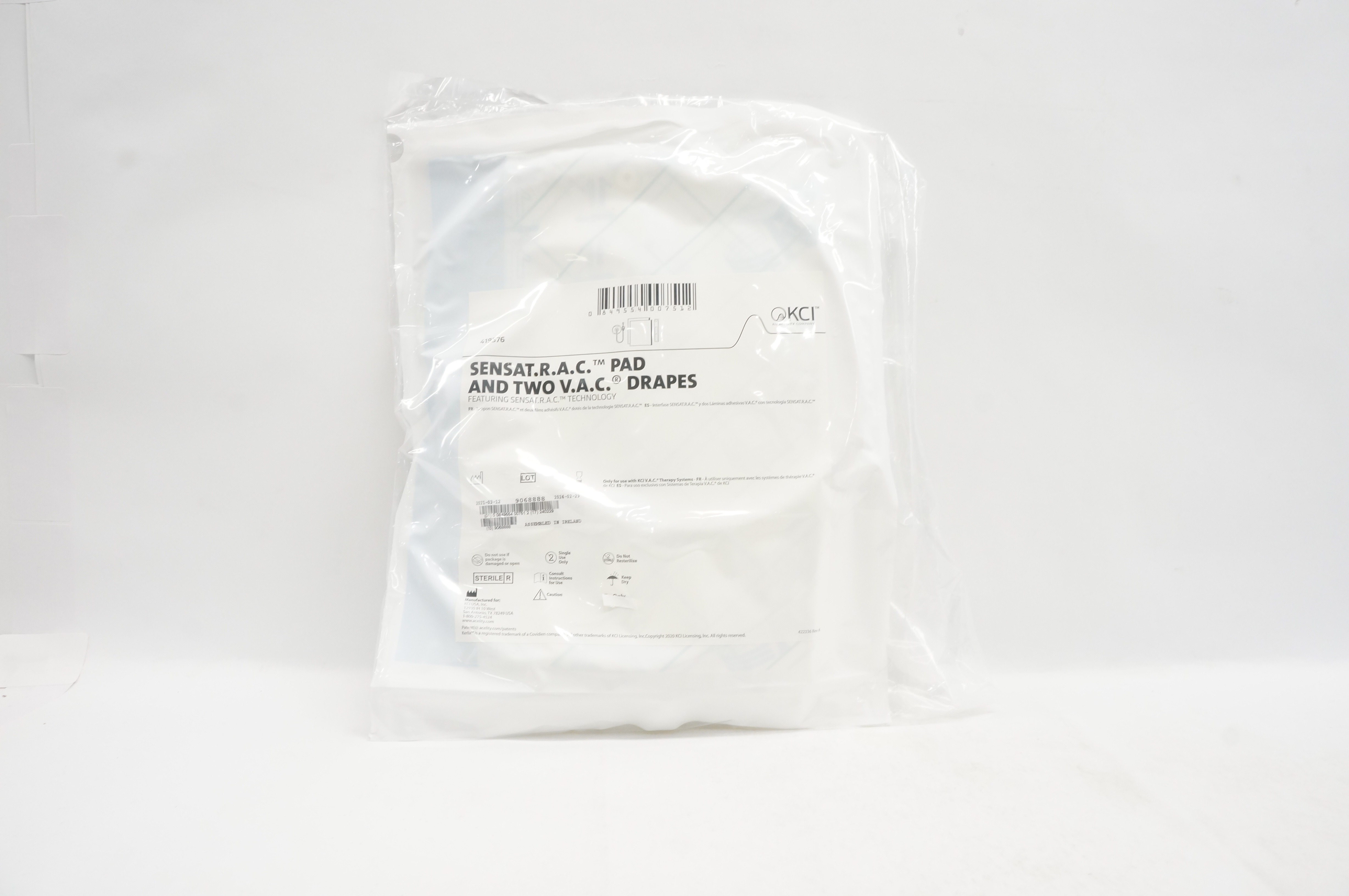 KCI 419576 SENSAT.R.A.C. Pad and Two V.A.C. Drapes