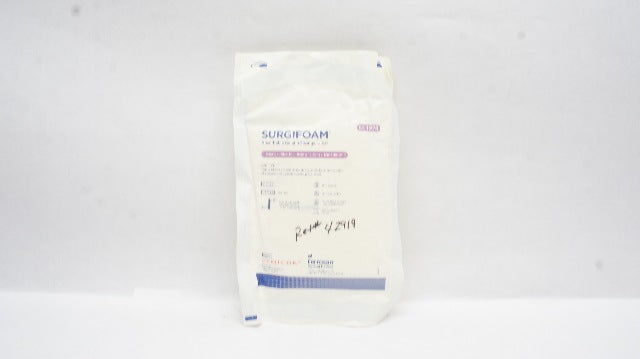 Ethicon 1974 SURGIFOAM Absorbable Gelatin Sponge Size 100, 8cm x 12.5 x 1cm (x)