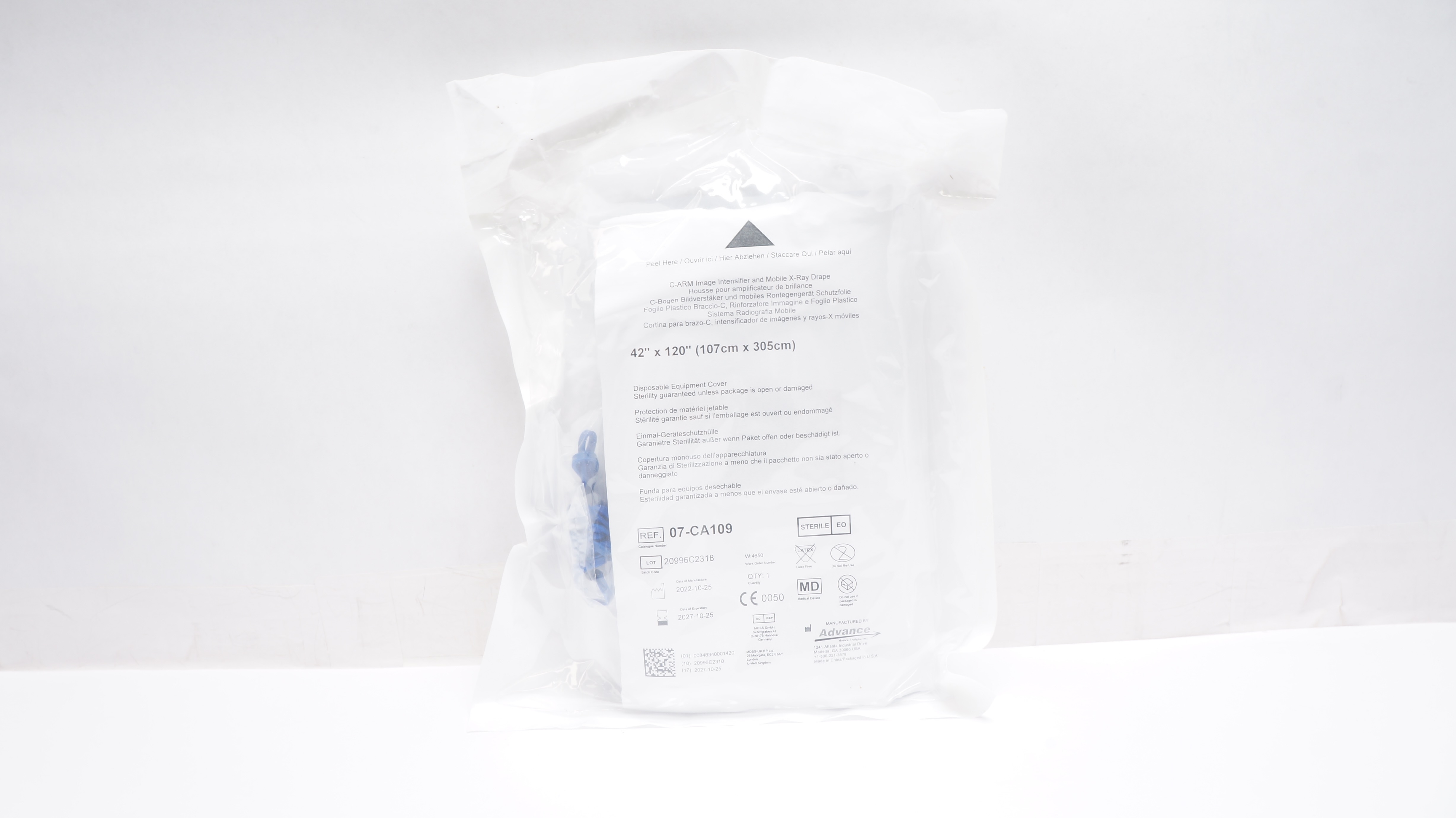Advance Medical 07-CA109 Disposable Equipment Cover 42inch x 120inch