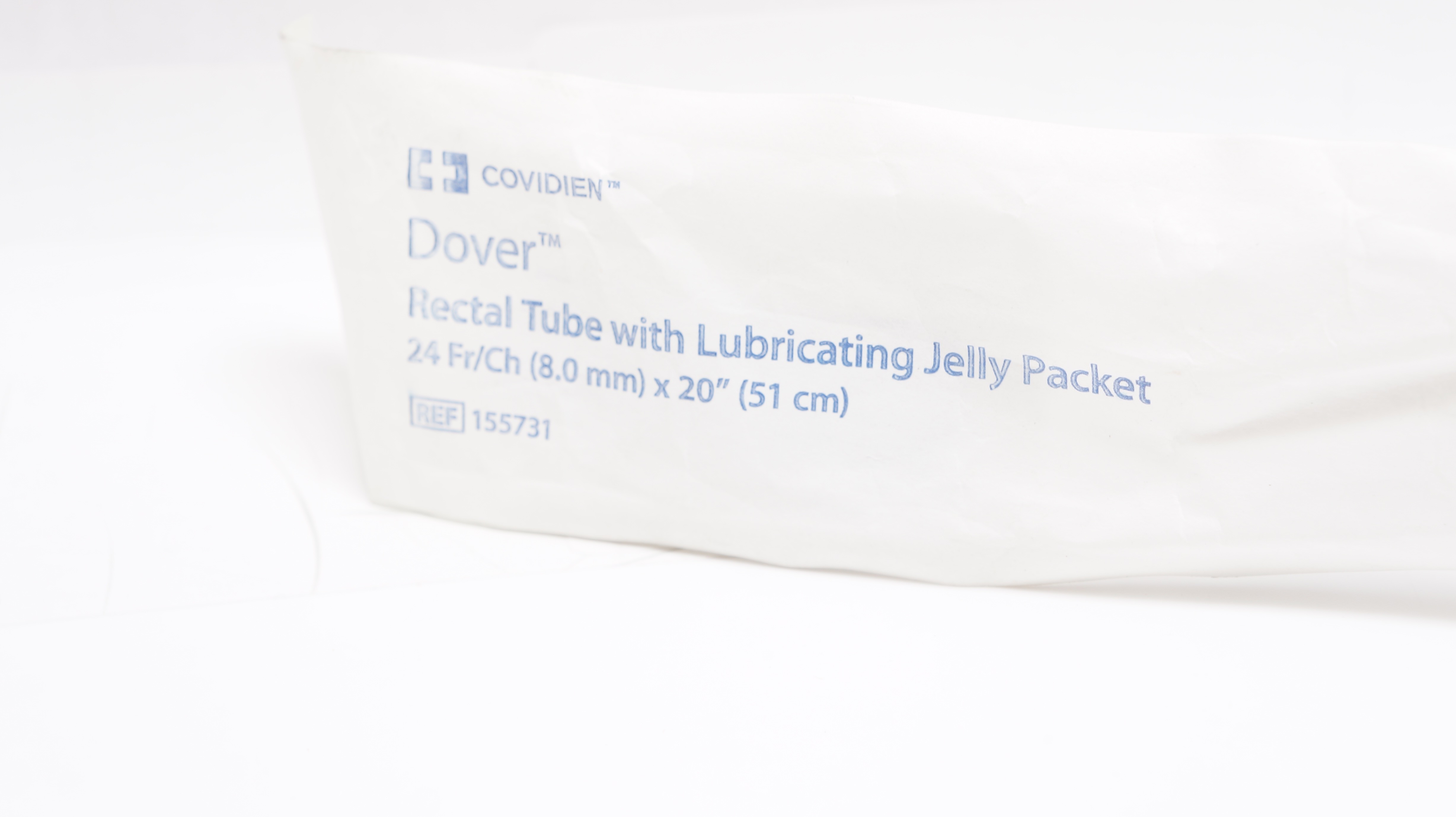Covidien 155731 Dover Rectal Tube with Lubricating Jelly Packet 24Fr x 20inch(x)