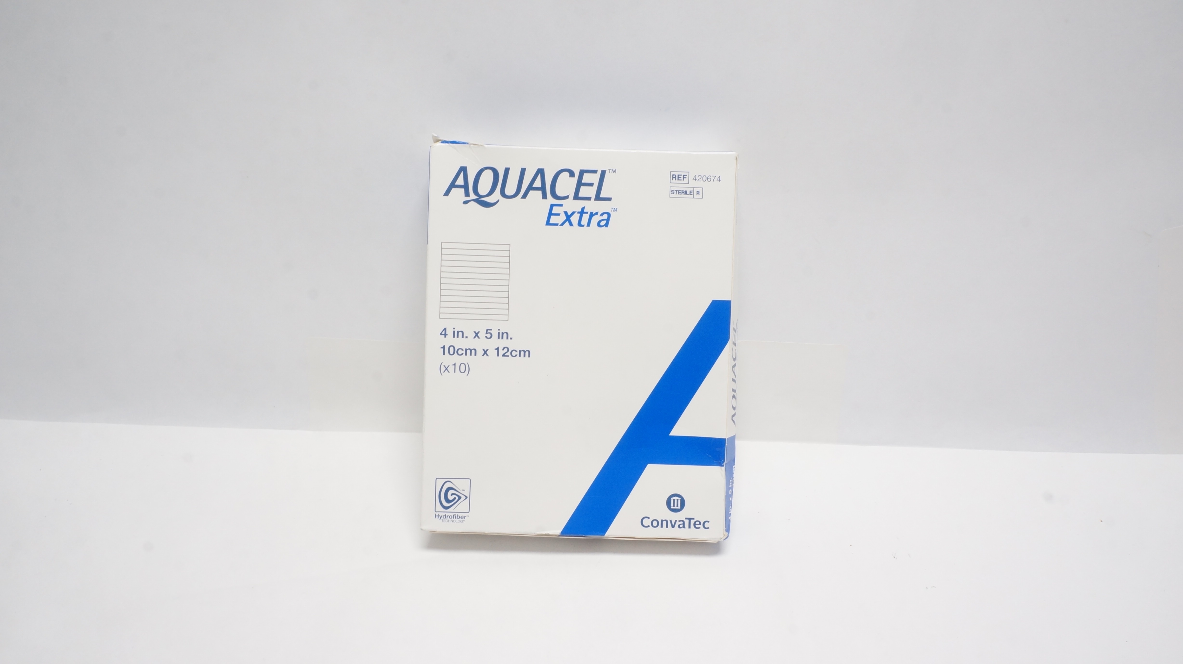ConvaTec 420674 Aquacel Extra Hydrofiber Dressing 4inch x 5inch - Box of 10