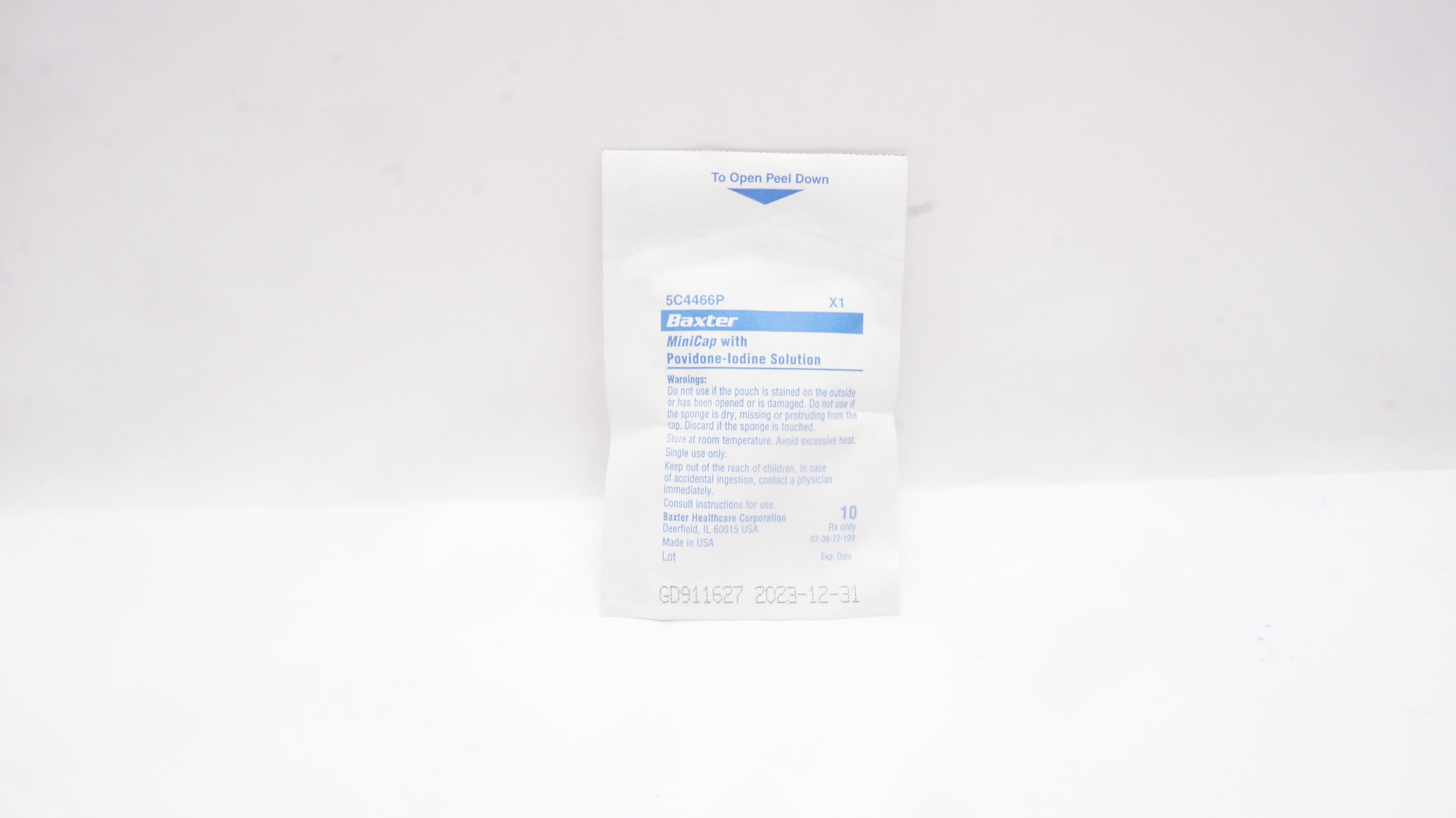 Baxter 5C4466P MiniCap with Povidone-Iodine Solution (x)