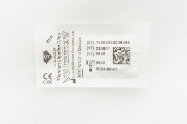 Symmetry 40130 Titanium Ligation Clips Medium - Pack of 6 (x)