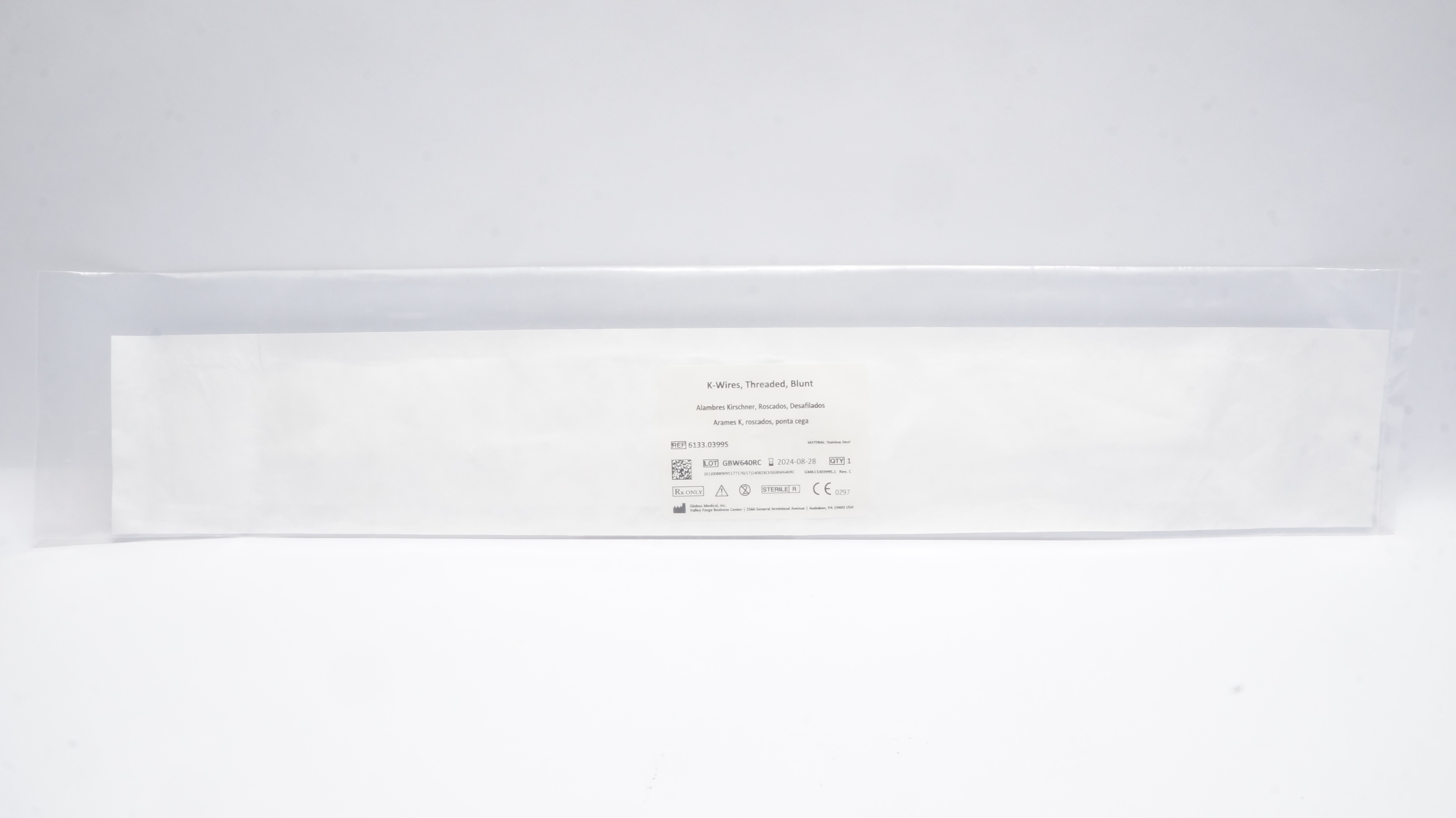 Globus Medical 6133.0399S K-Wires, Threaded, Blunt (x)