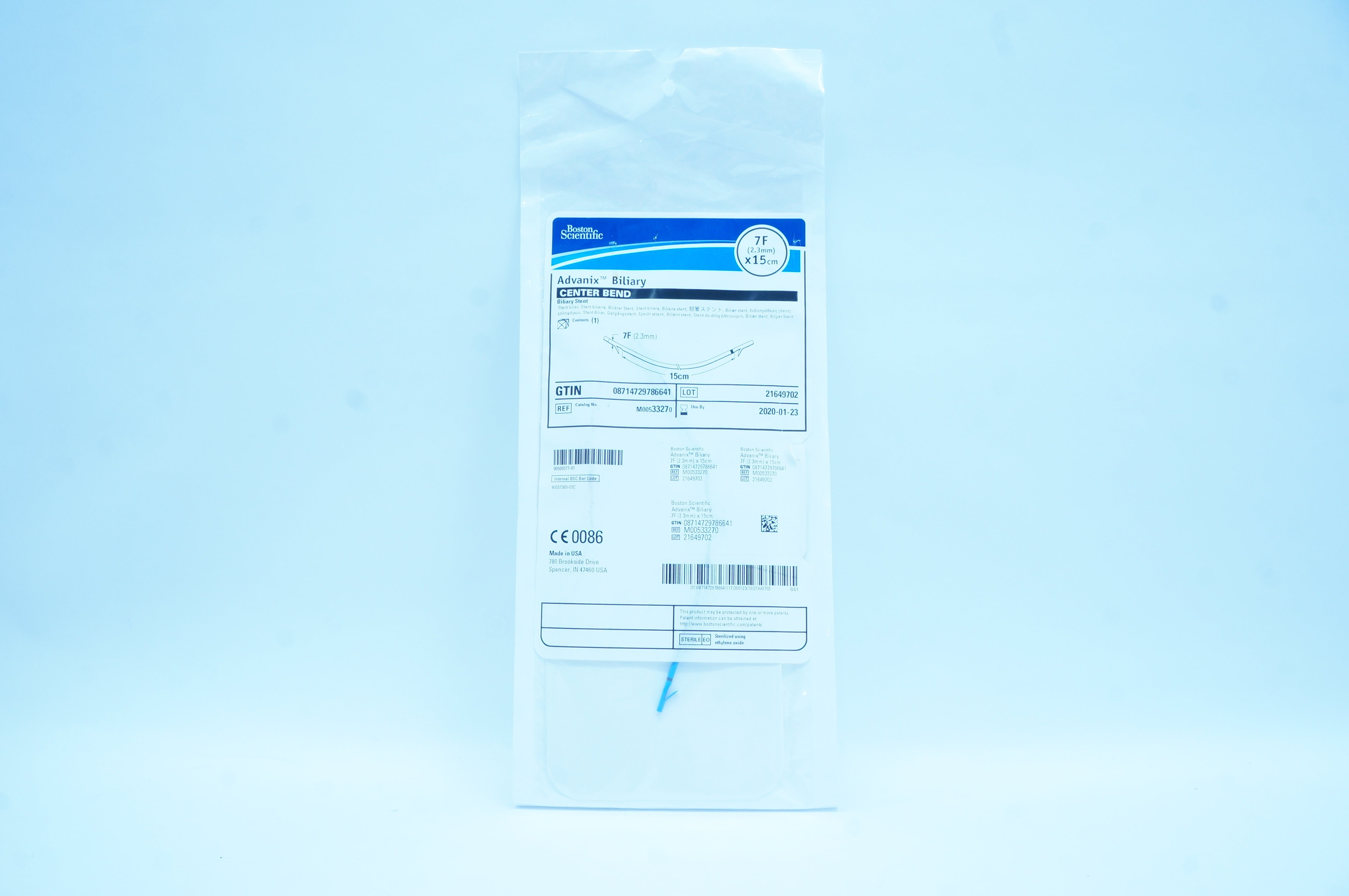 Boston Scientific M00533270 Advanix Biliary Center Bend Stnt 7F x 15cm (x)