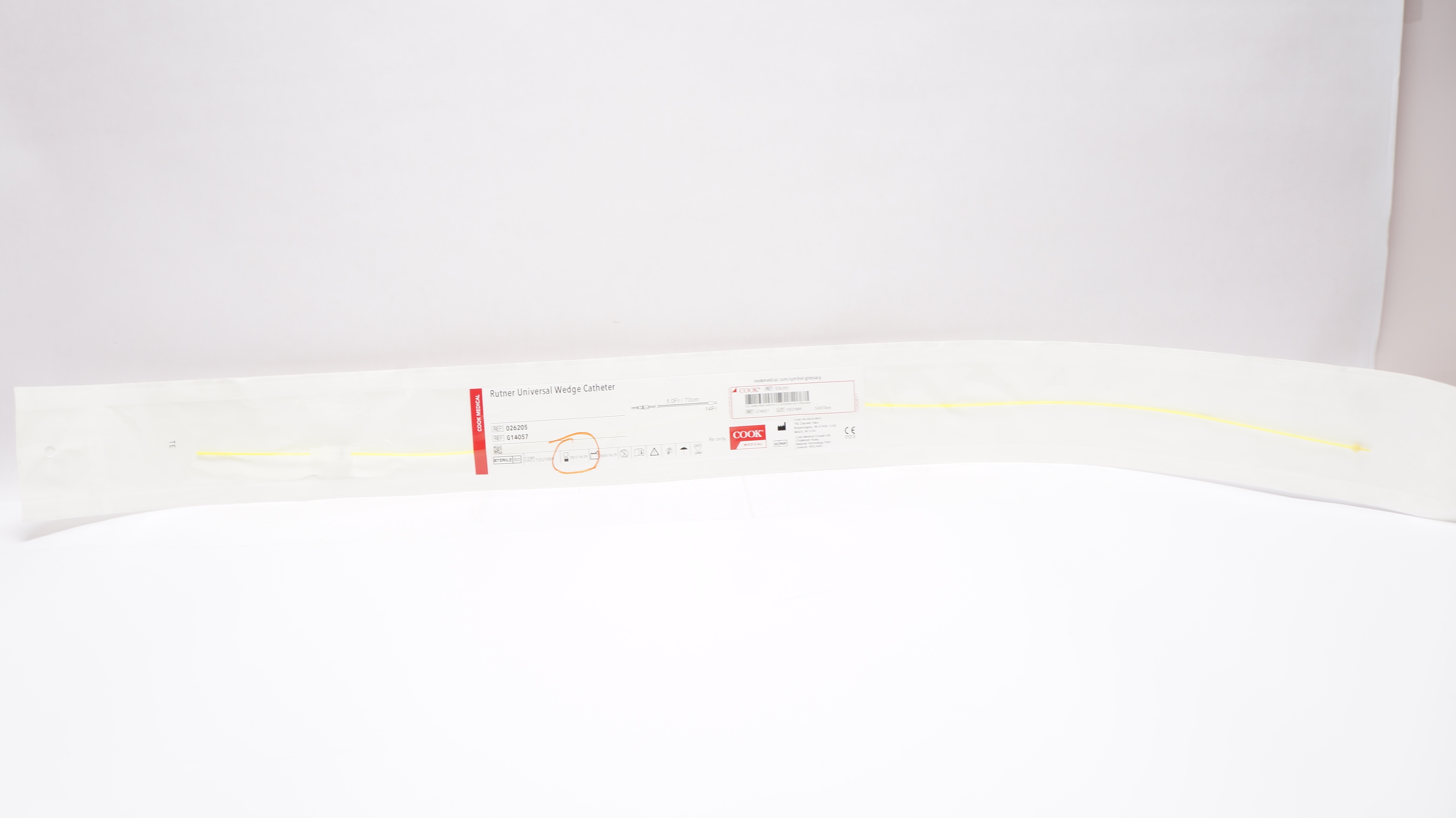 Cook Medical G14057 Rutner Universal Wedge Cath. 5Fr/70cm x 14Fr (x)