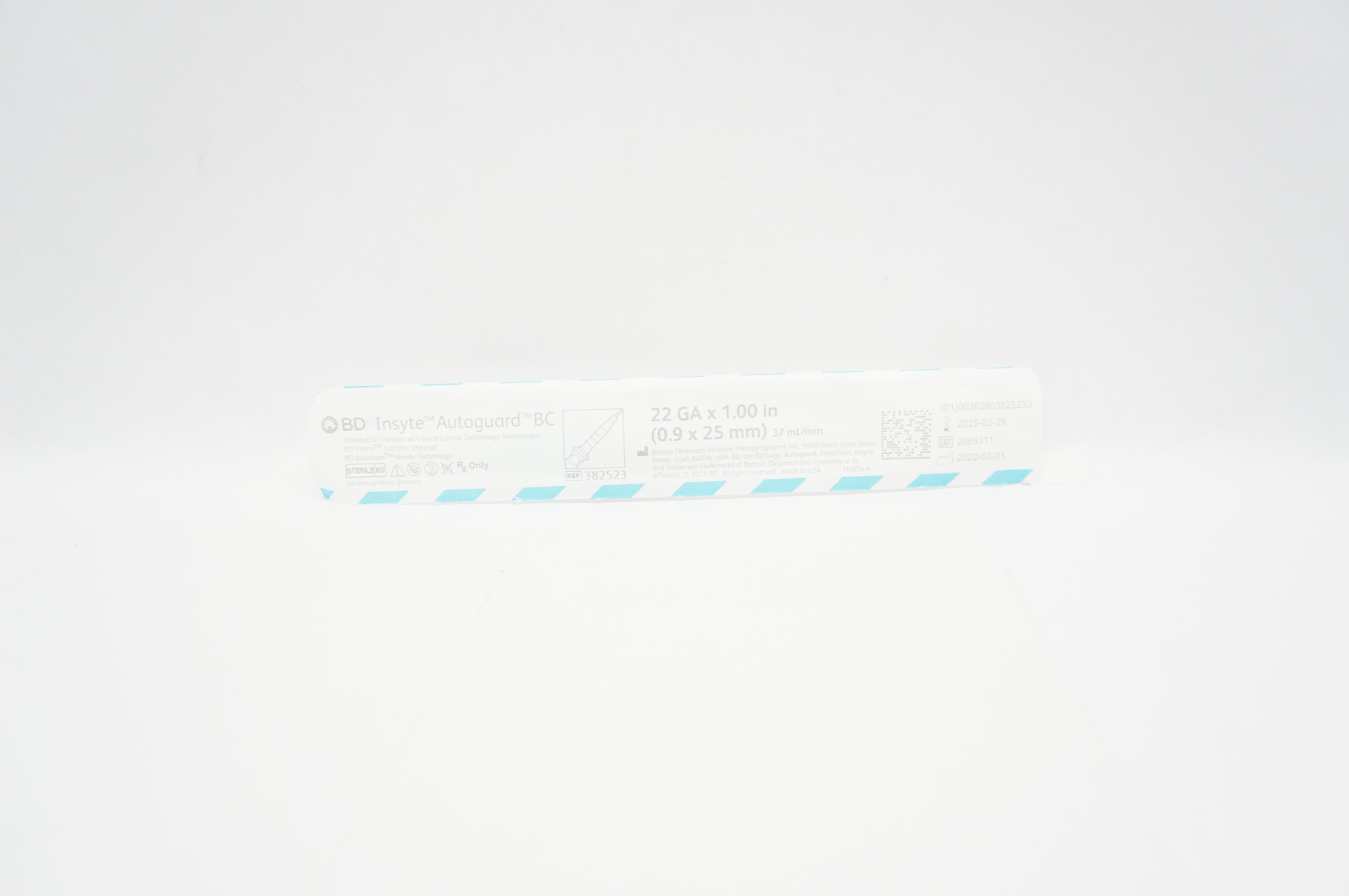 BD 382523 Insyte Autoguard BC Shielded I.V. Cath. 22GA x 1.00inch, 37mL/min