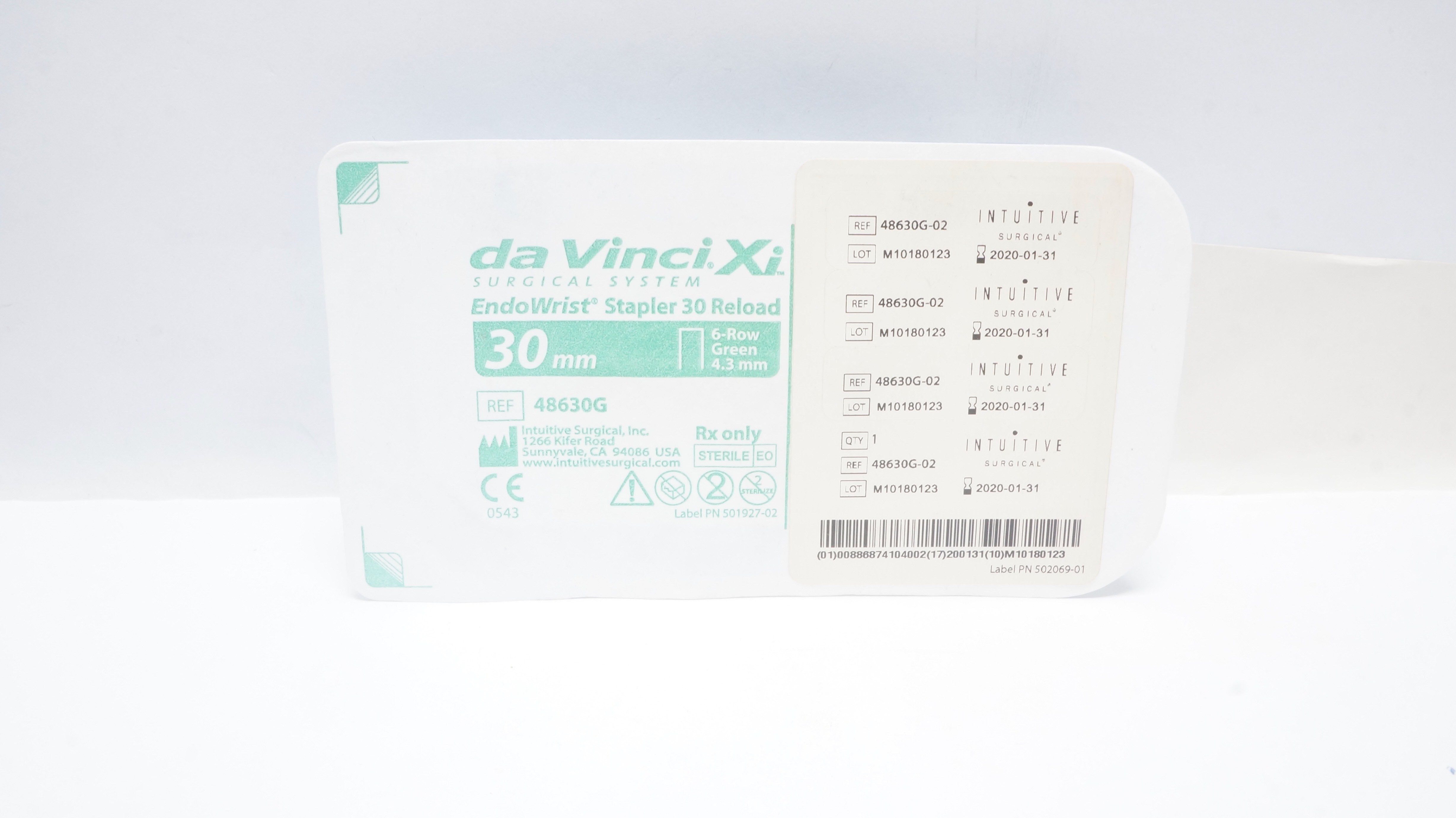 Intuitive 48630G da Vinci Xi EndoWrist Stapler 30Reload 6-Row, 4.3mm x 30mm (x)