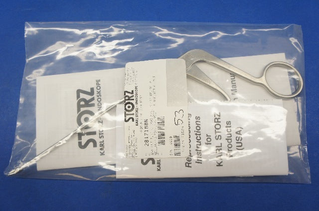 Karl Storz 28171BBN Silcut Punch, Jaws Angled 15deg Up, With Cleaning Port