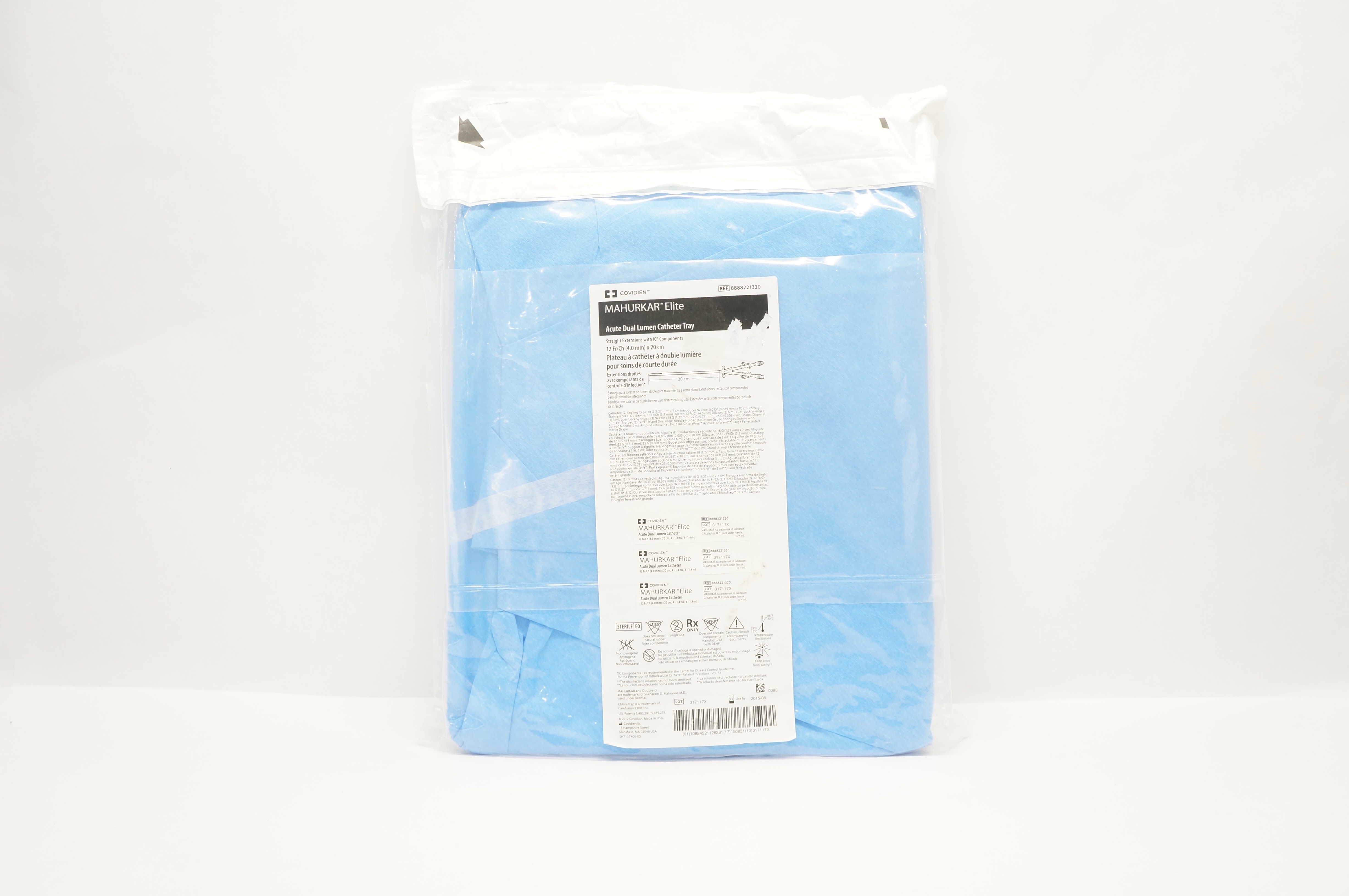 Covidien 8888221320 Acute Dual Lumen Cath. Tray 12Fr x 20cm (x)