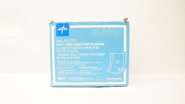 Medline NON21002 Poly-Lined Fenestrated Drape 18 inch x 26 inch - Box of 46