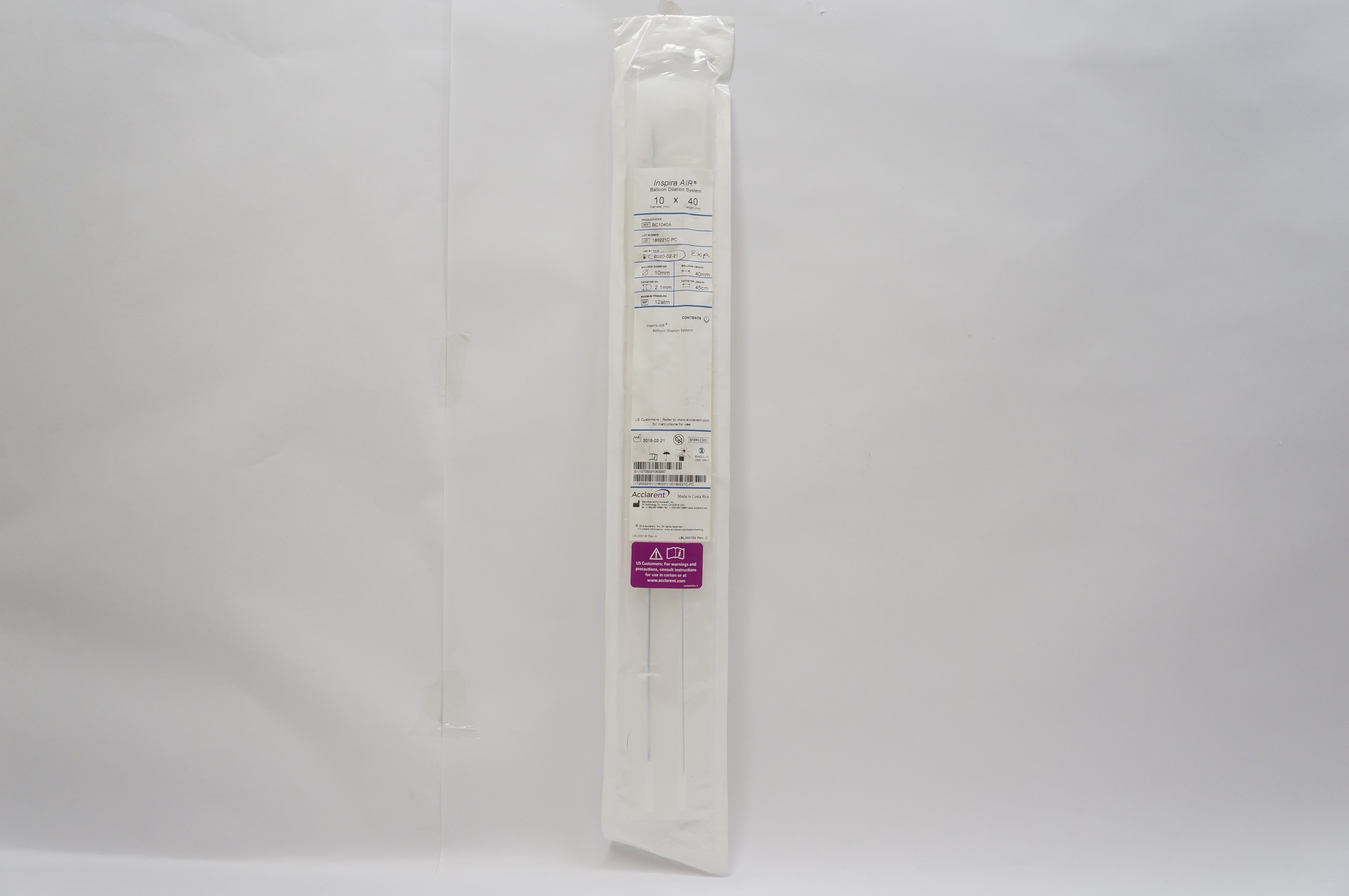 Acclarent BC1040A Inspira Air Balloon Dilation System, 10mm x 40mm (x)