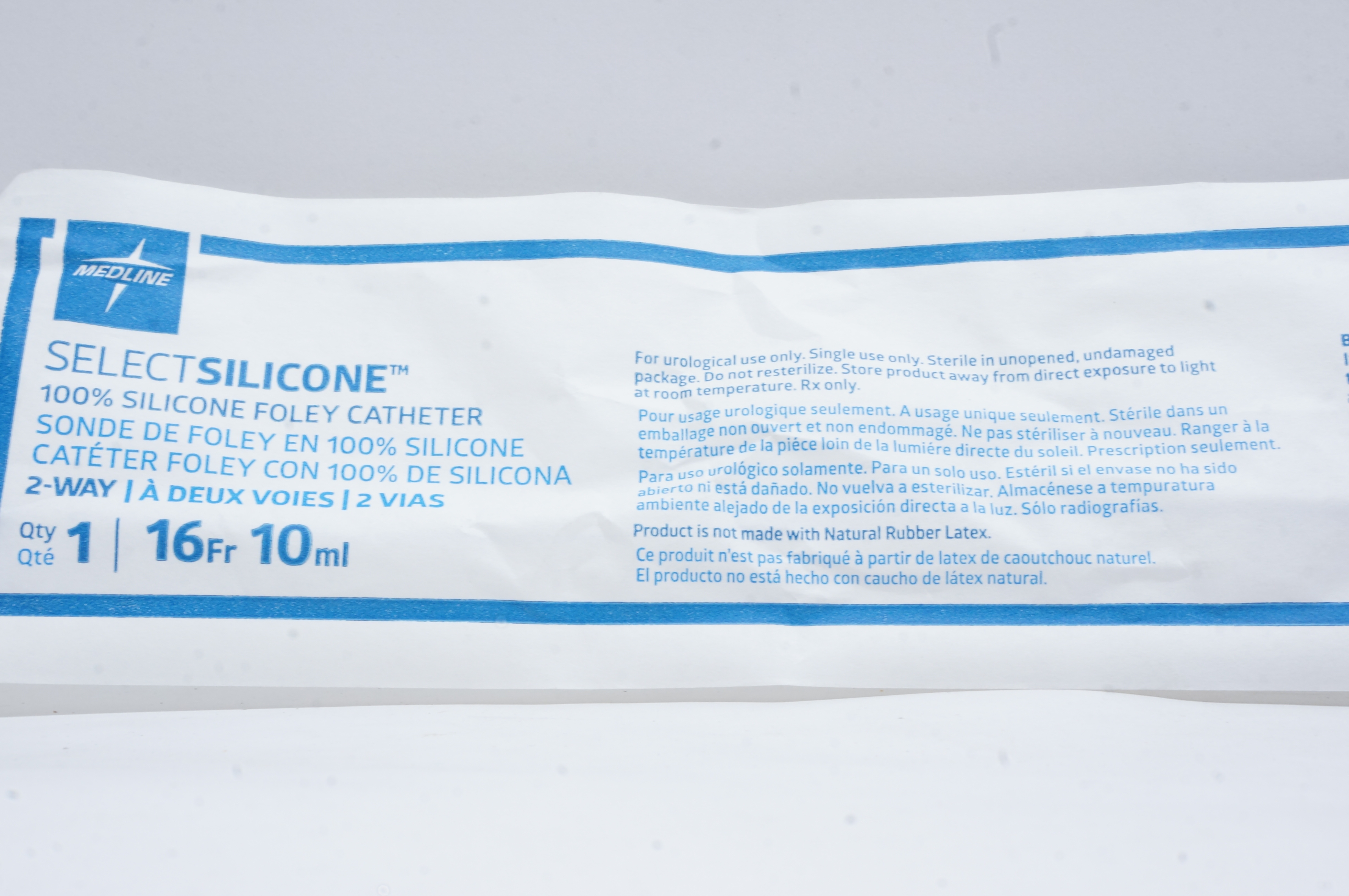 Medline DYND11502 Select Silicone Foley Cath. 16Fr. 10ml