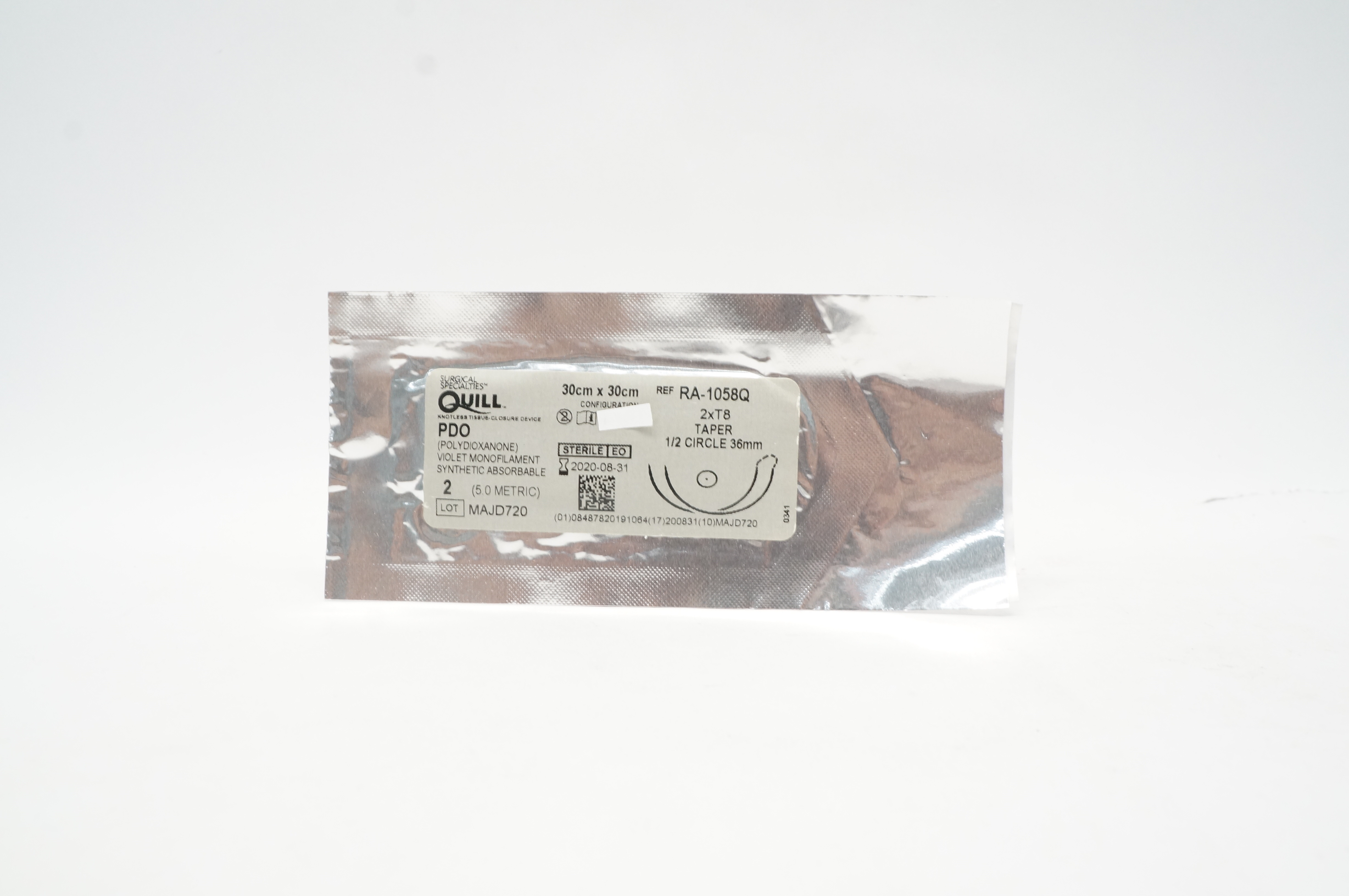 Quill RA-1058Q 2 Knotless Tissue-Closure Device 2xT8 Taper 1/2 Circle 36mm (x)