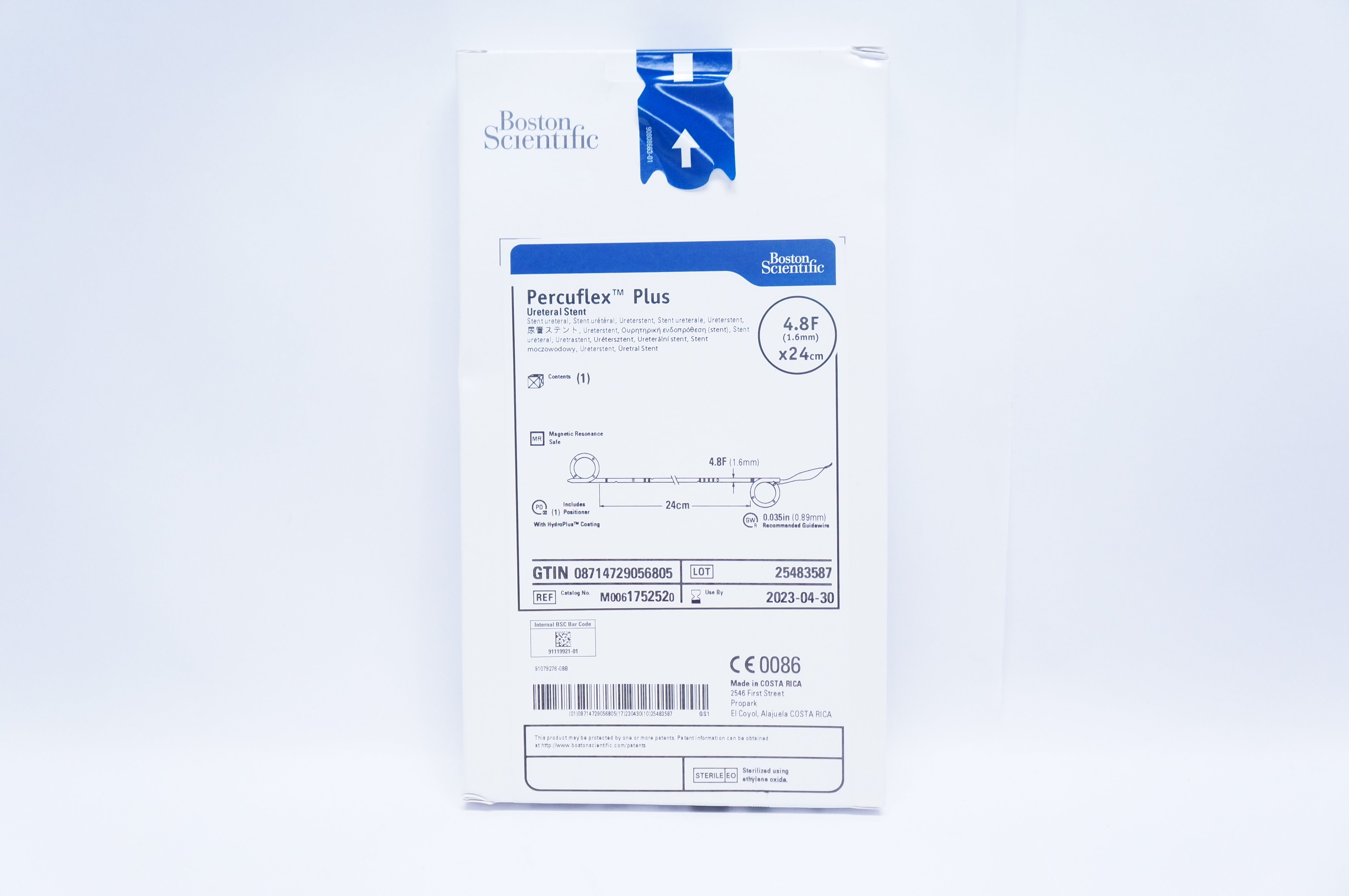 Boston Scientific M0061752520 Percuflex Plus Ureteral Stnt 4.8F x 24cm