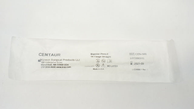 Kirwan Surgical CEN-500 Centaur Disposable Bipolar Pencil 18Ga. Straight (x)