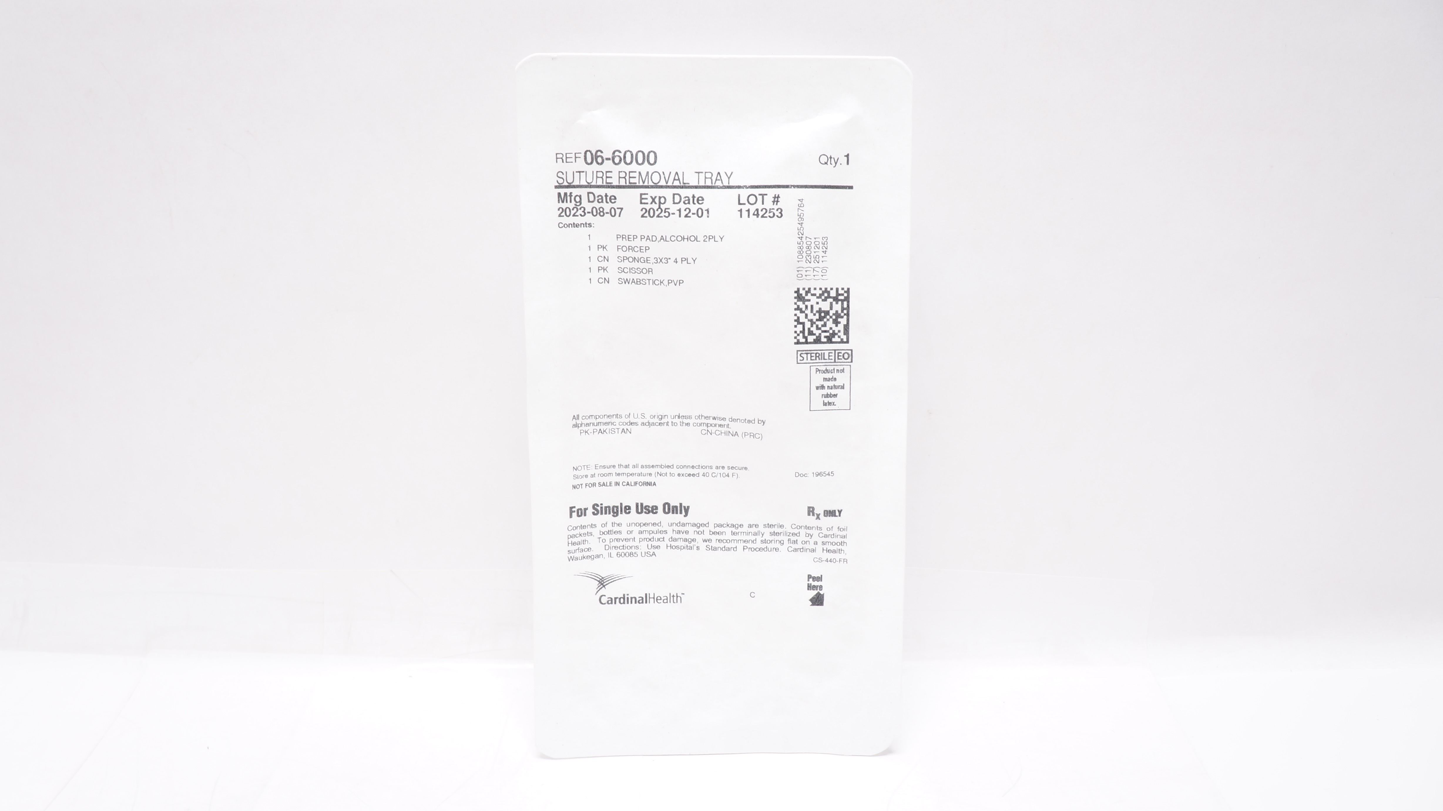Cardinal Health 06-6000 Stre Removal Tray