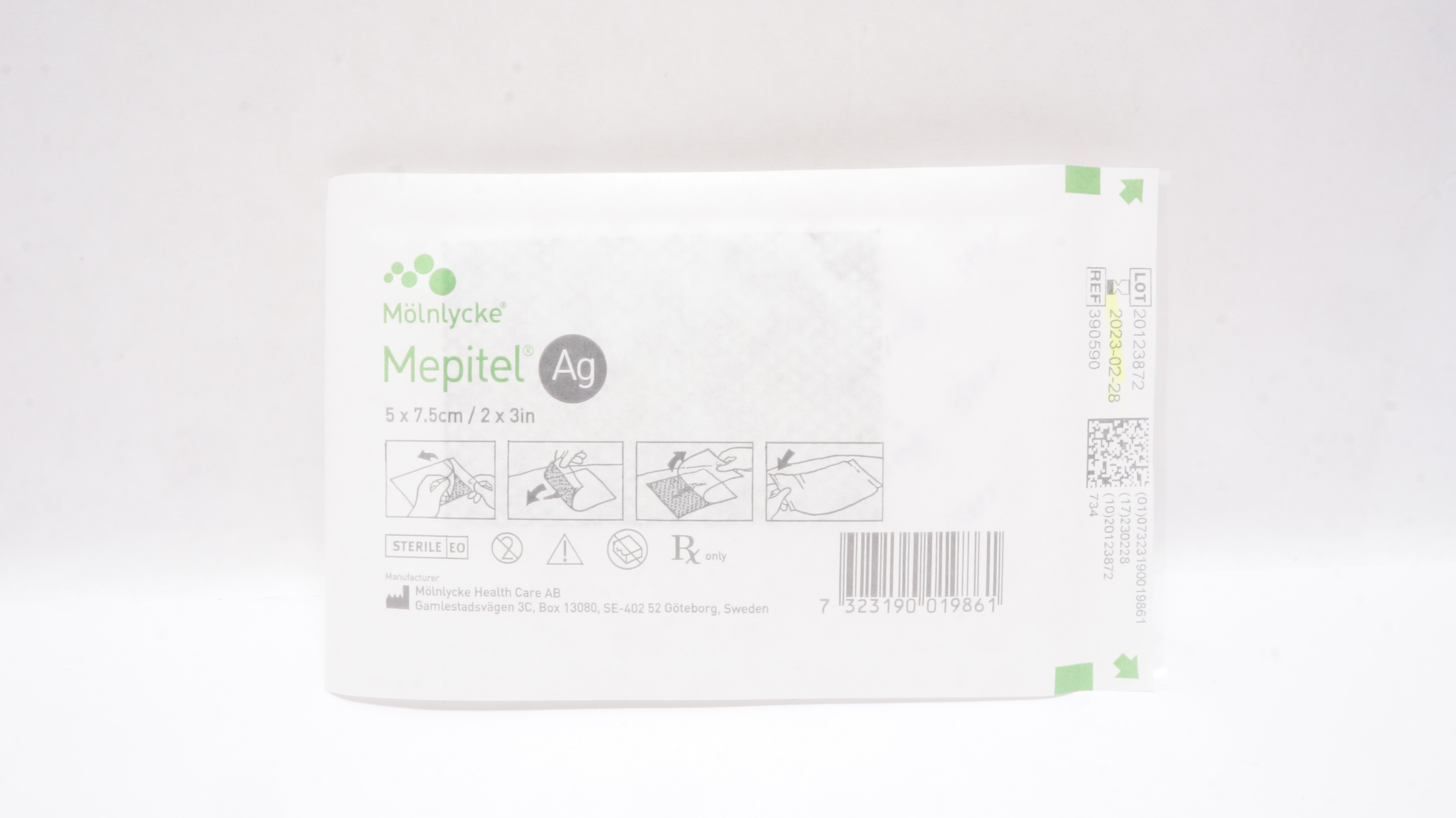 Mölnlycke 390590 Mepitel Ag 2 x 3inch (x)