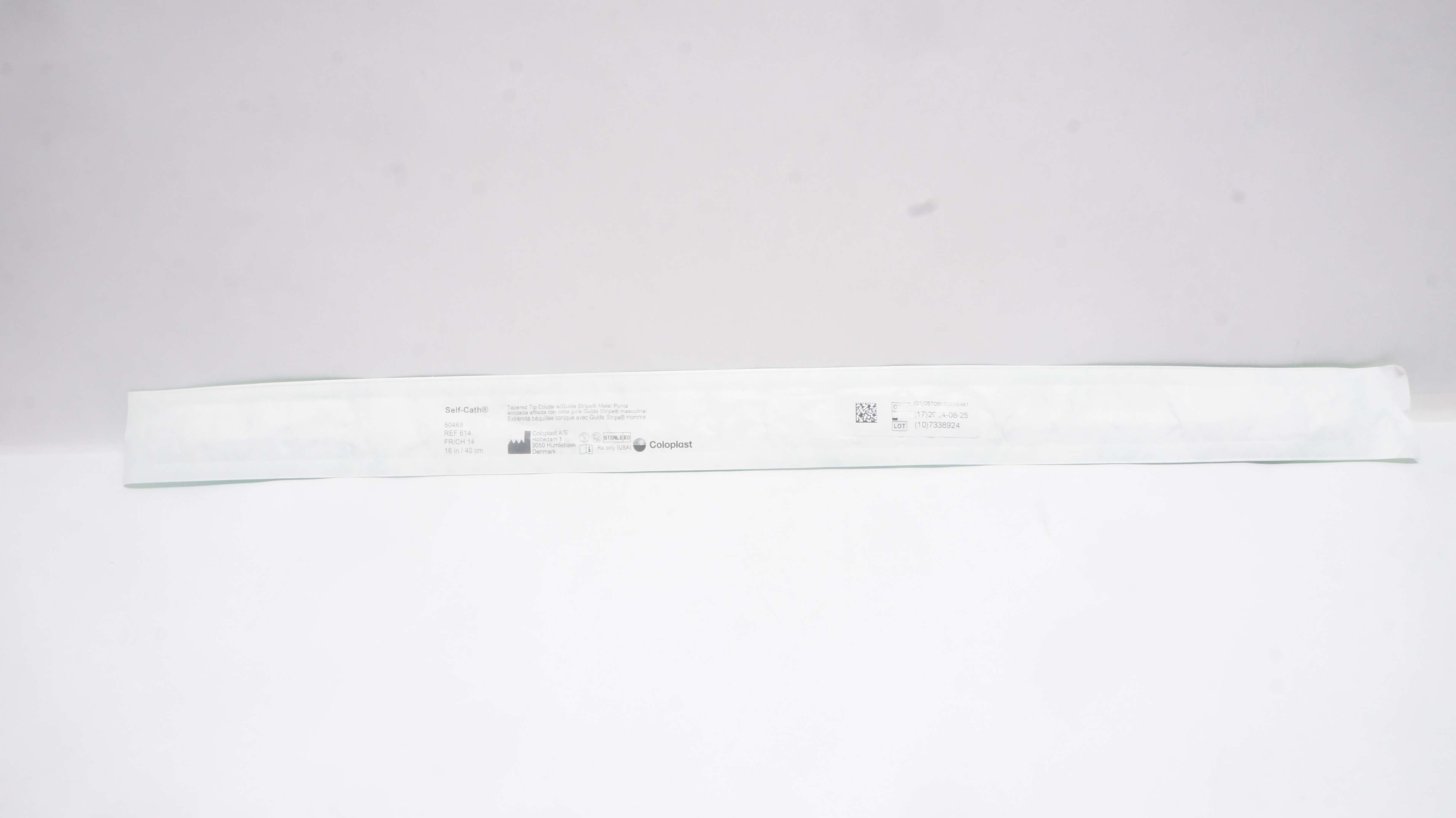 Coloplast 614 Self-Cath Tapered Tip Coude 14Fr/Ch x 16in x 40cm