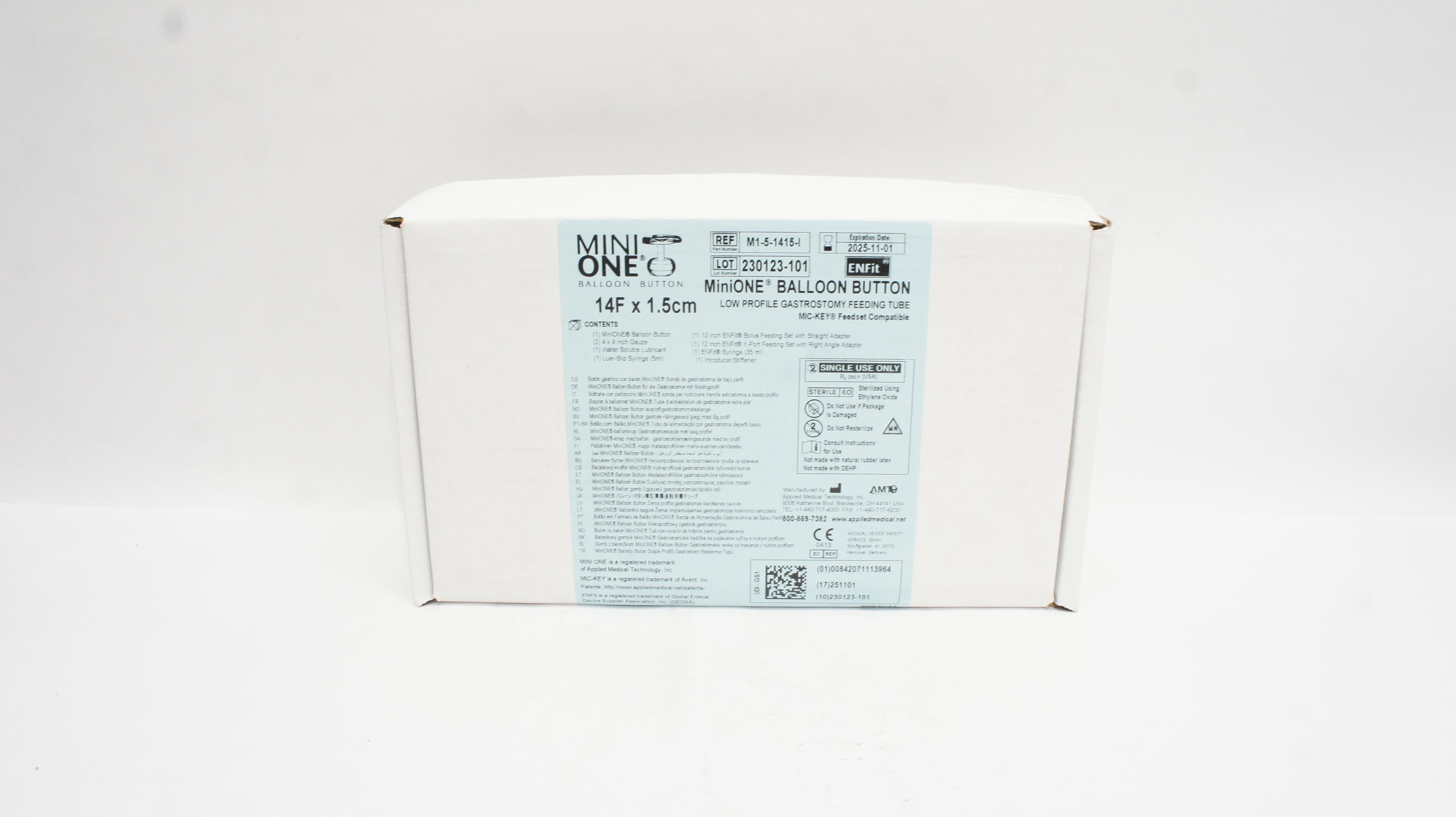 Applied Medical M1-5-1415-I ENFit MiniOne Balloon Button 14F x 1.5cm