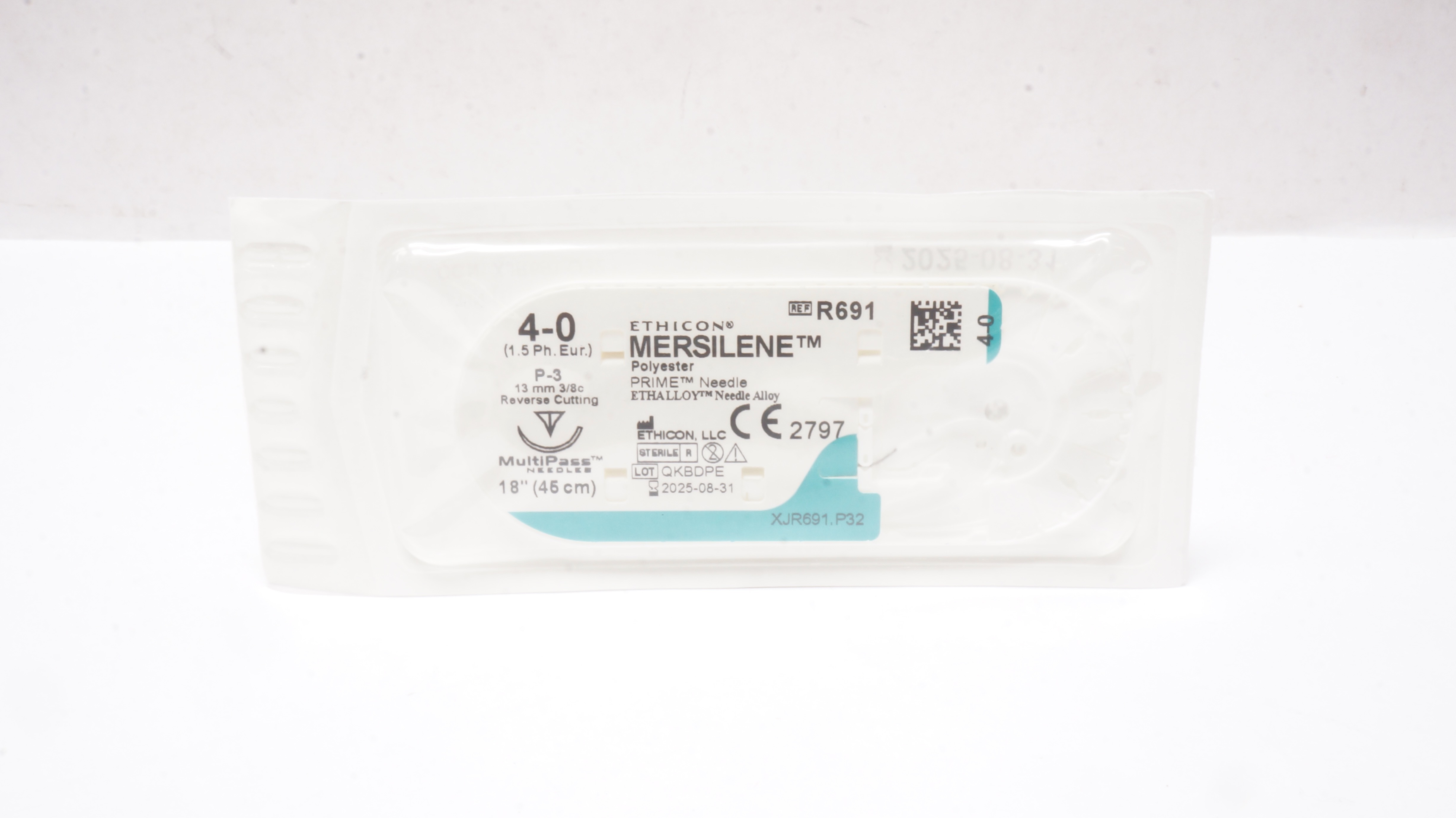 Ethicon R691 4-0 MERSILENE P-3 13mm 3/8c Reverse Cutting 18inch