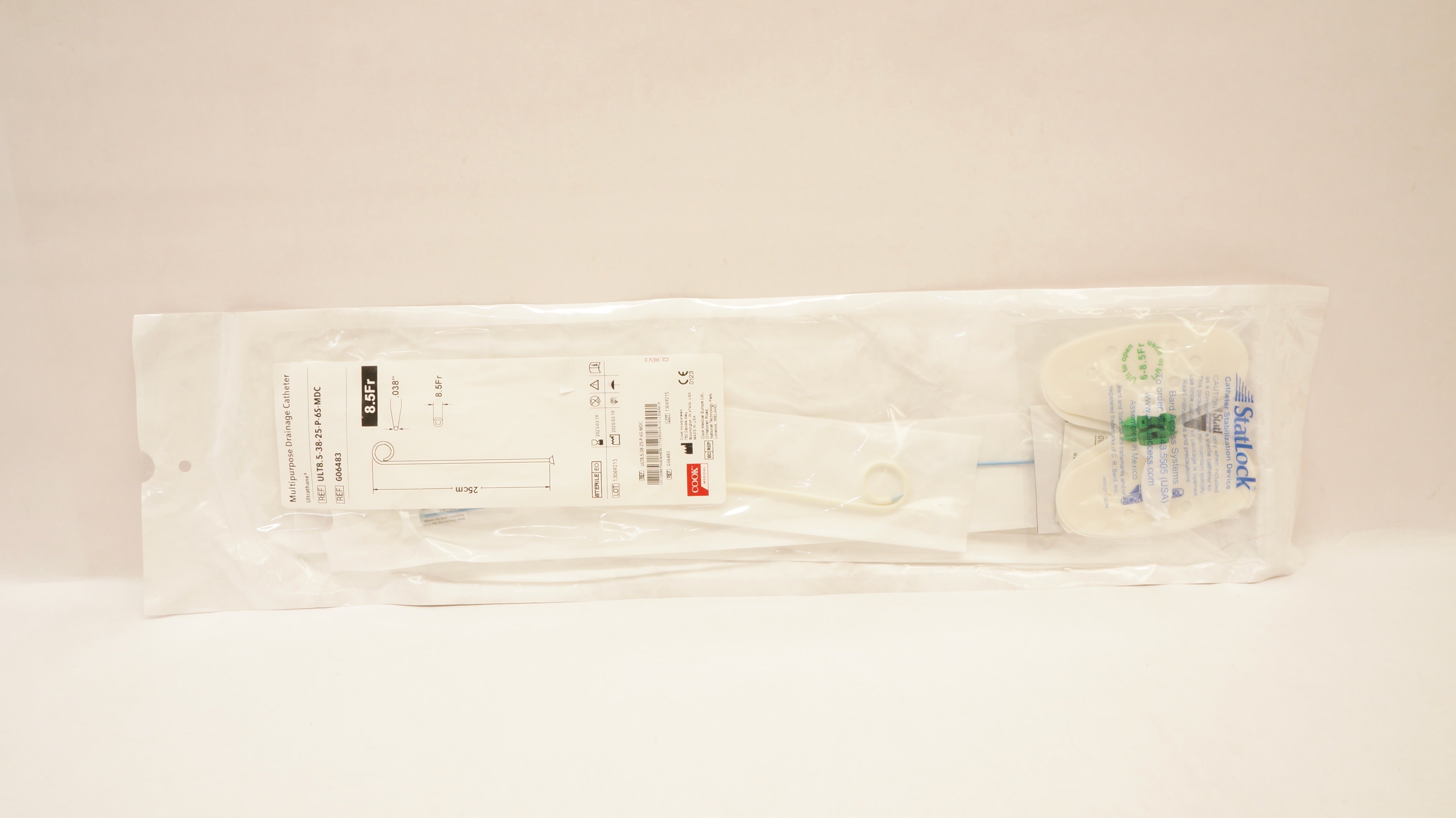 Cook Medical G06483 Multiporpose Drainage Cath. 8.5Fr x 25cm x .038inch (x)