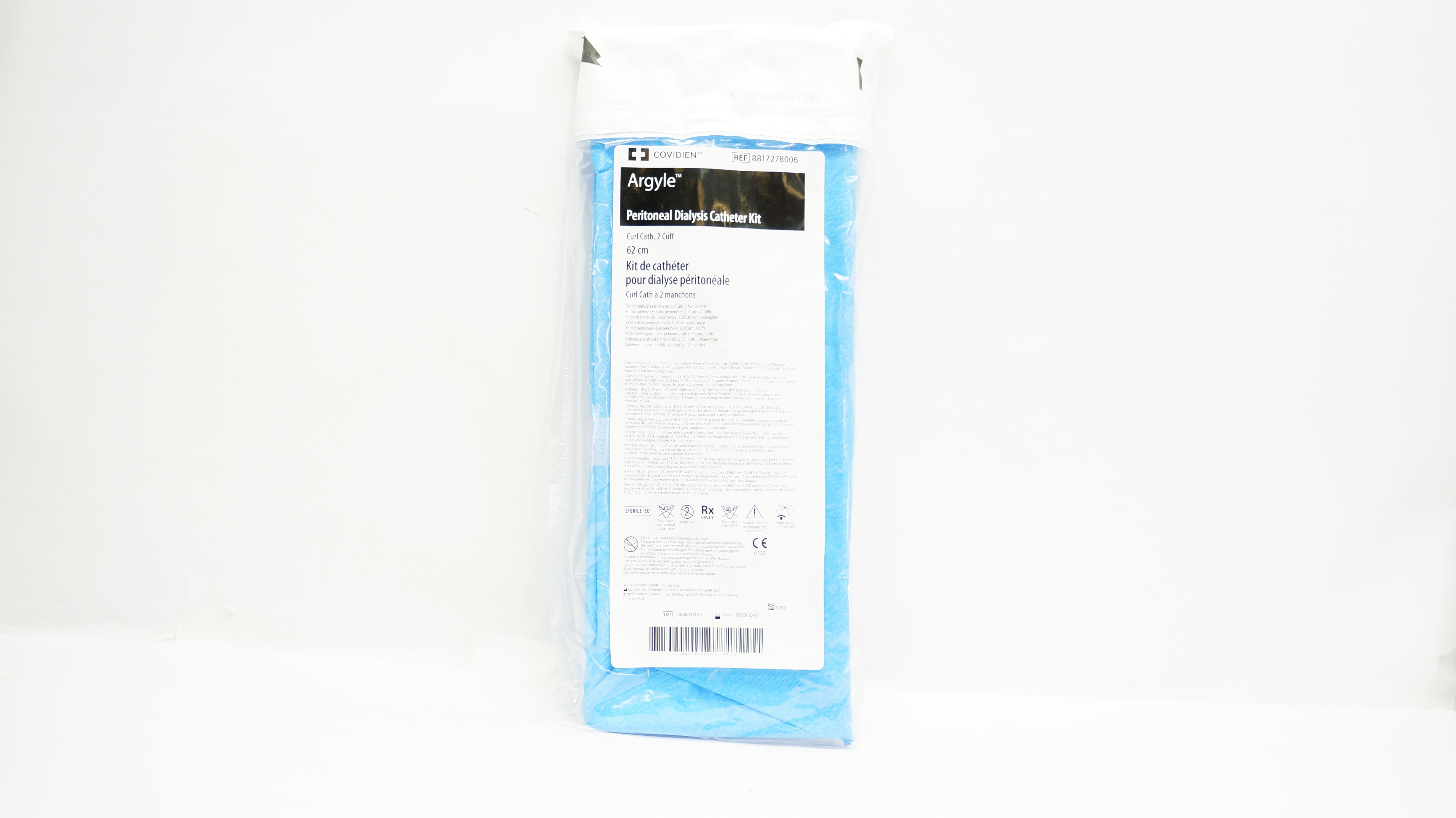Covidien 8817278006 Argile Peritoneal Dialysis Cath. Kit, 62cm (x)