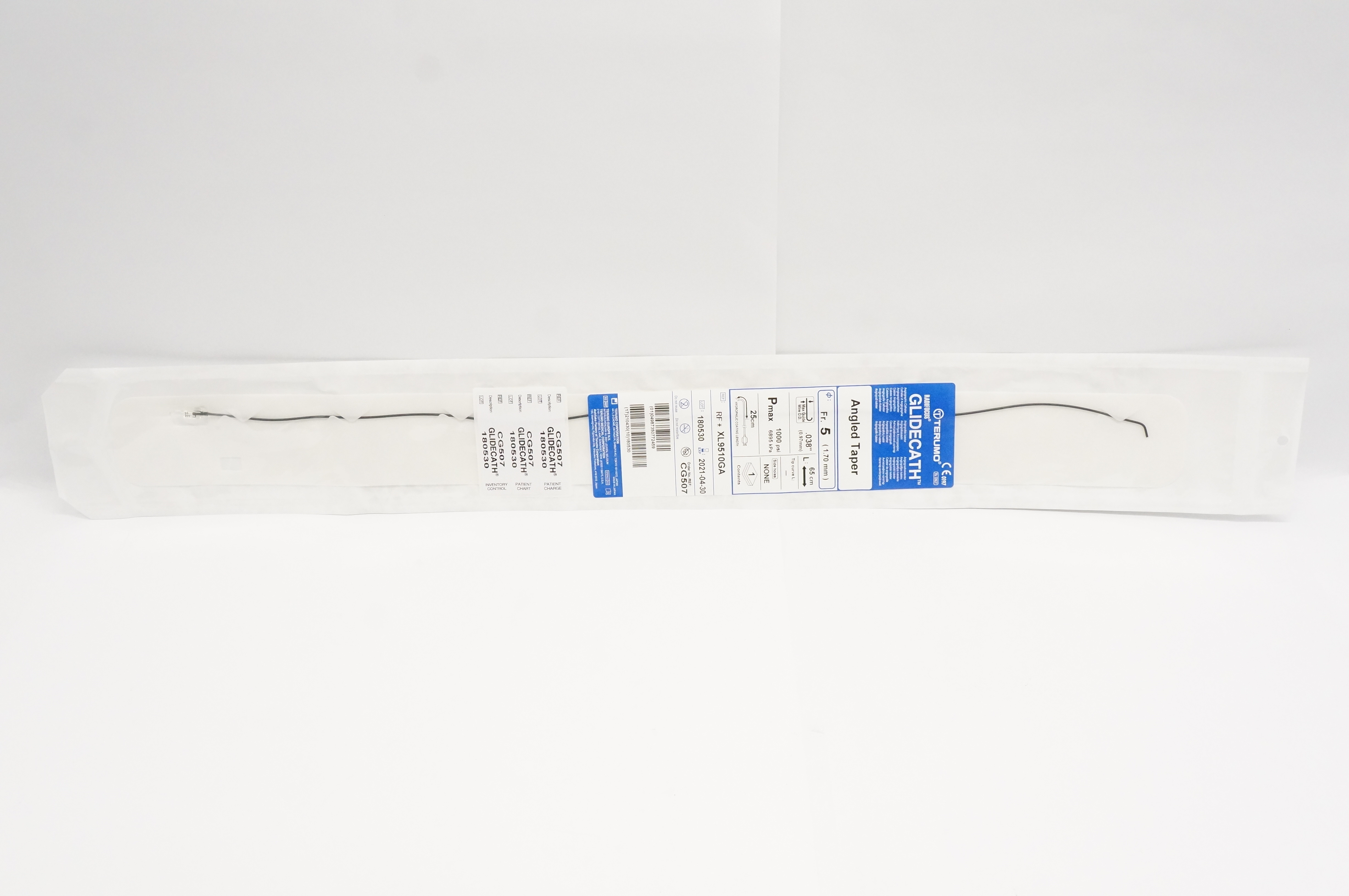 Terumo XL9510GA GLIDECATH Angled Taper Angiographic Cath 5Fr. (x)