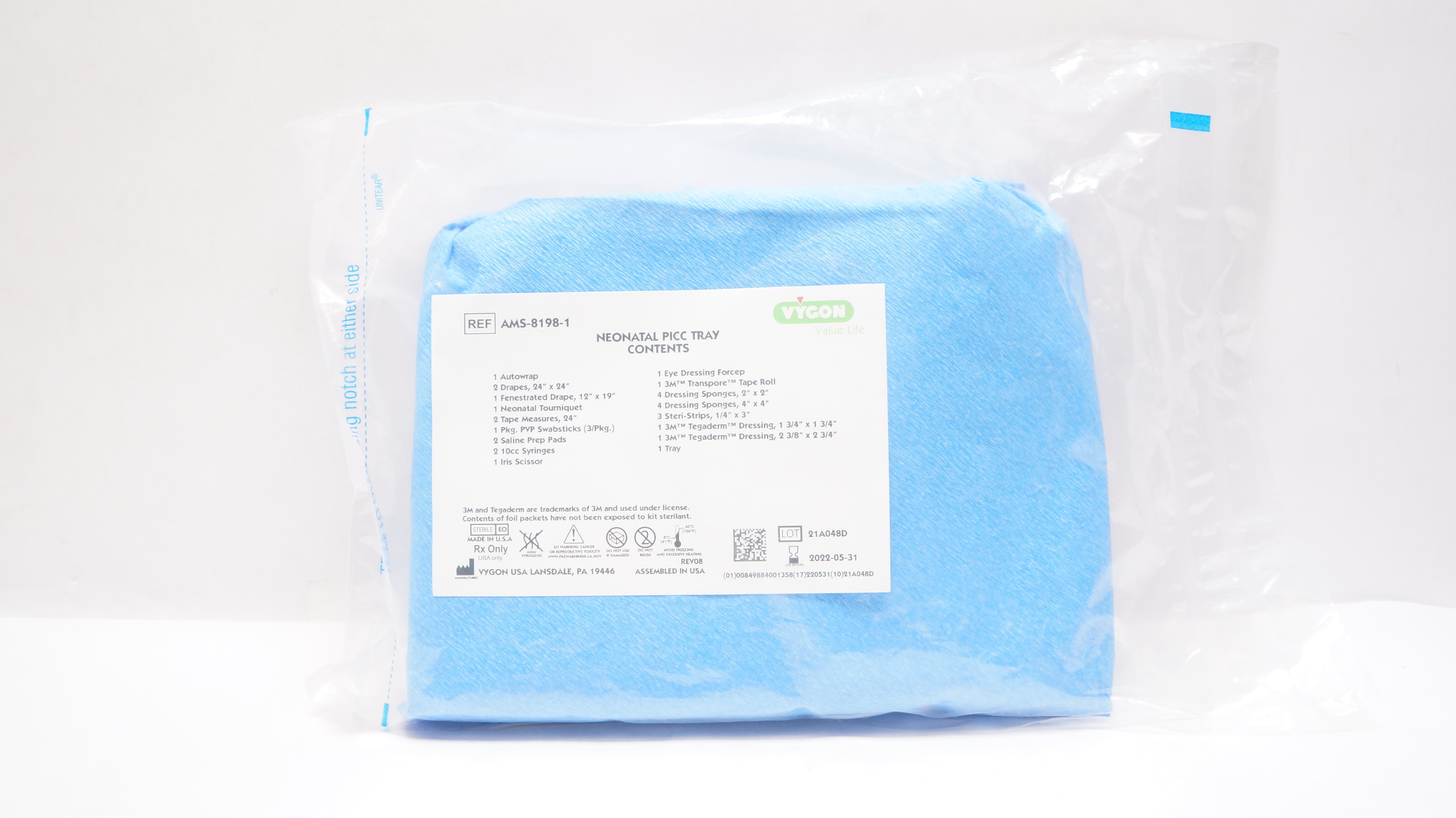 Vygon AMS-8198-1 Neonatal Picc Tray (x)