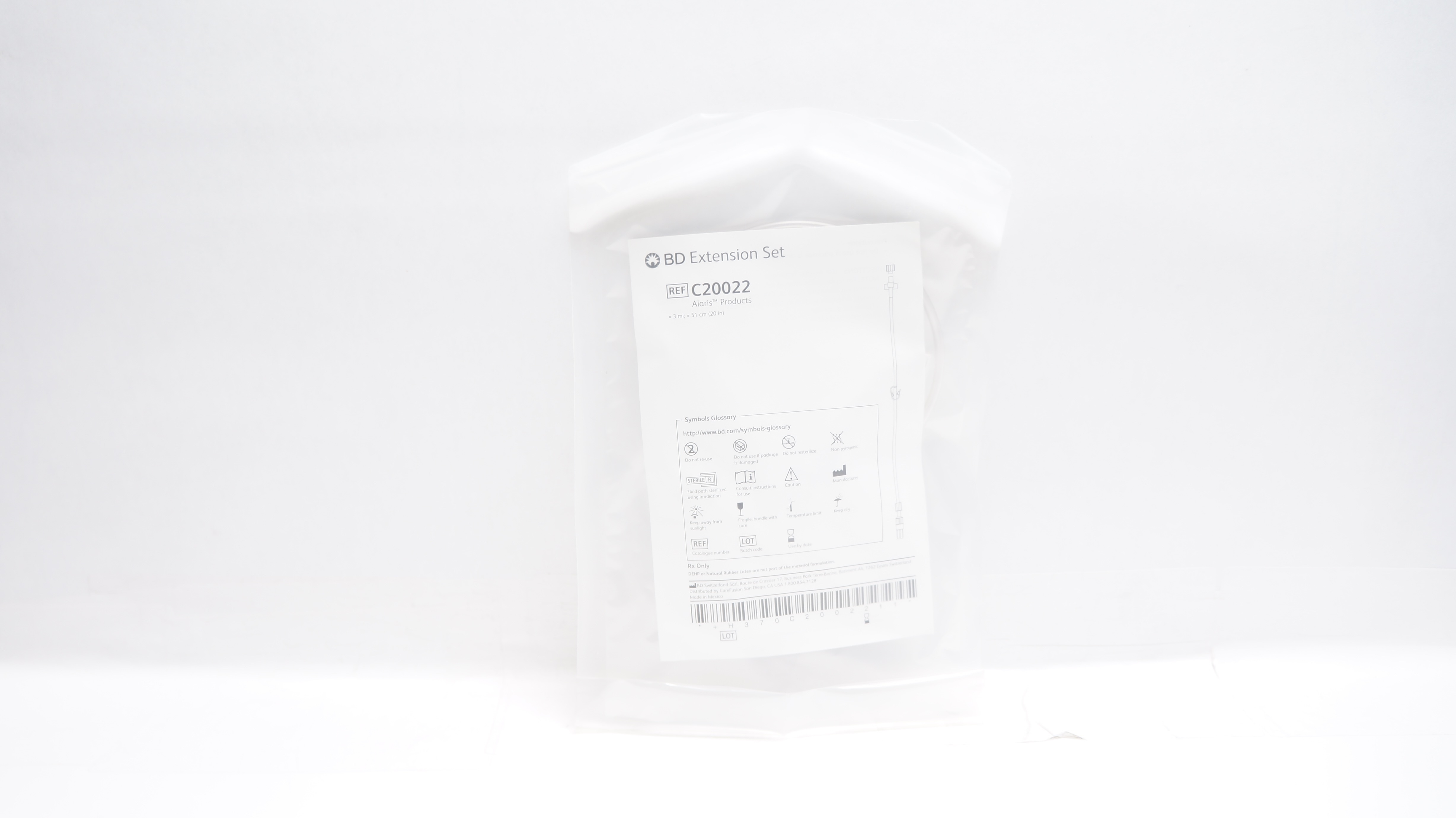 BD C20022 Alaris Products Extension Set 3mL x 20inch (x)