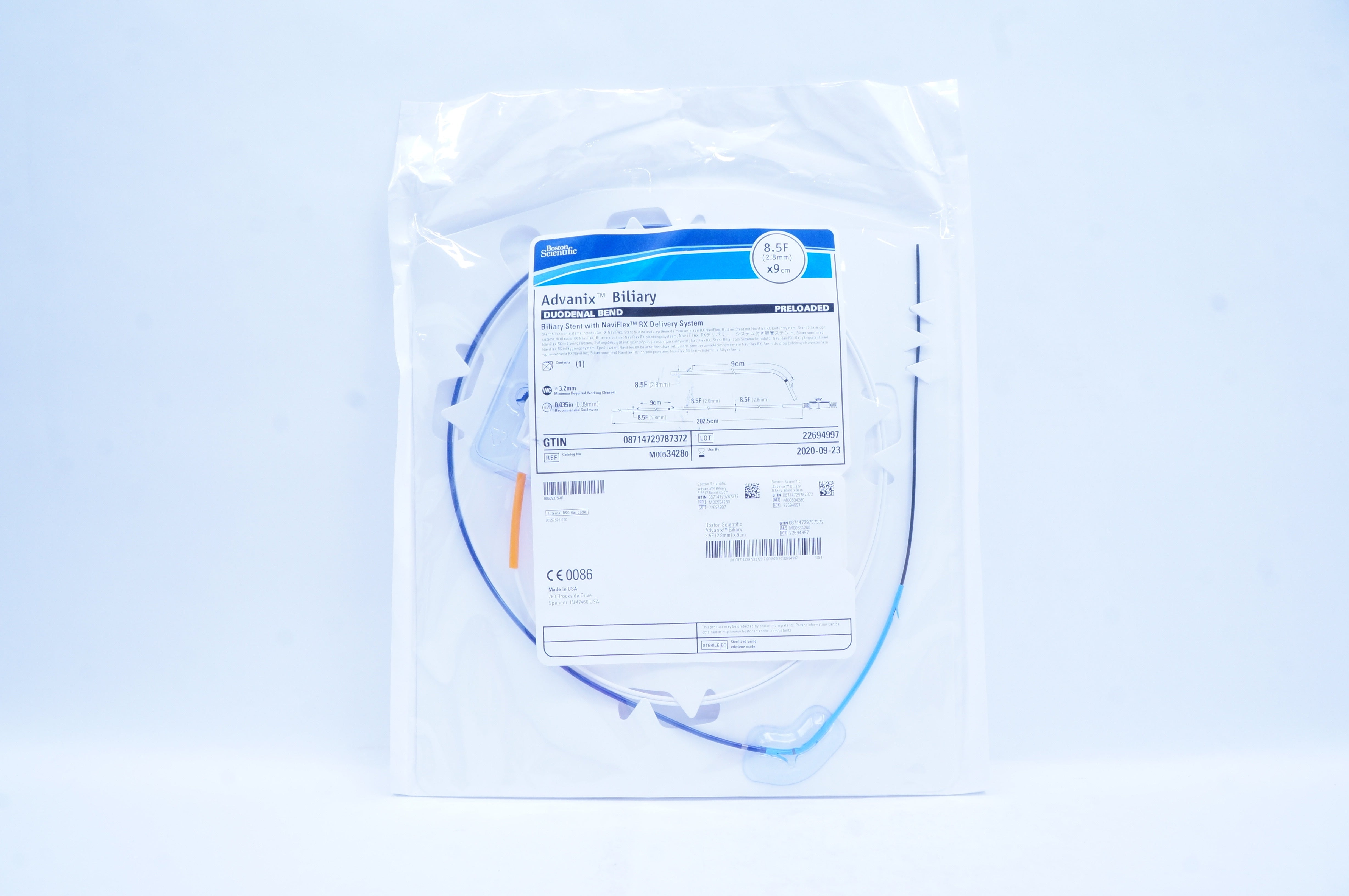 Boston Scientific M00534280 Advanix Biliary Stnt 8.5 F x 9 cm (x)