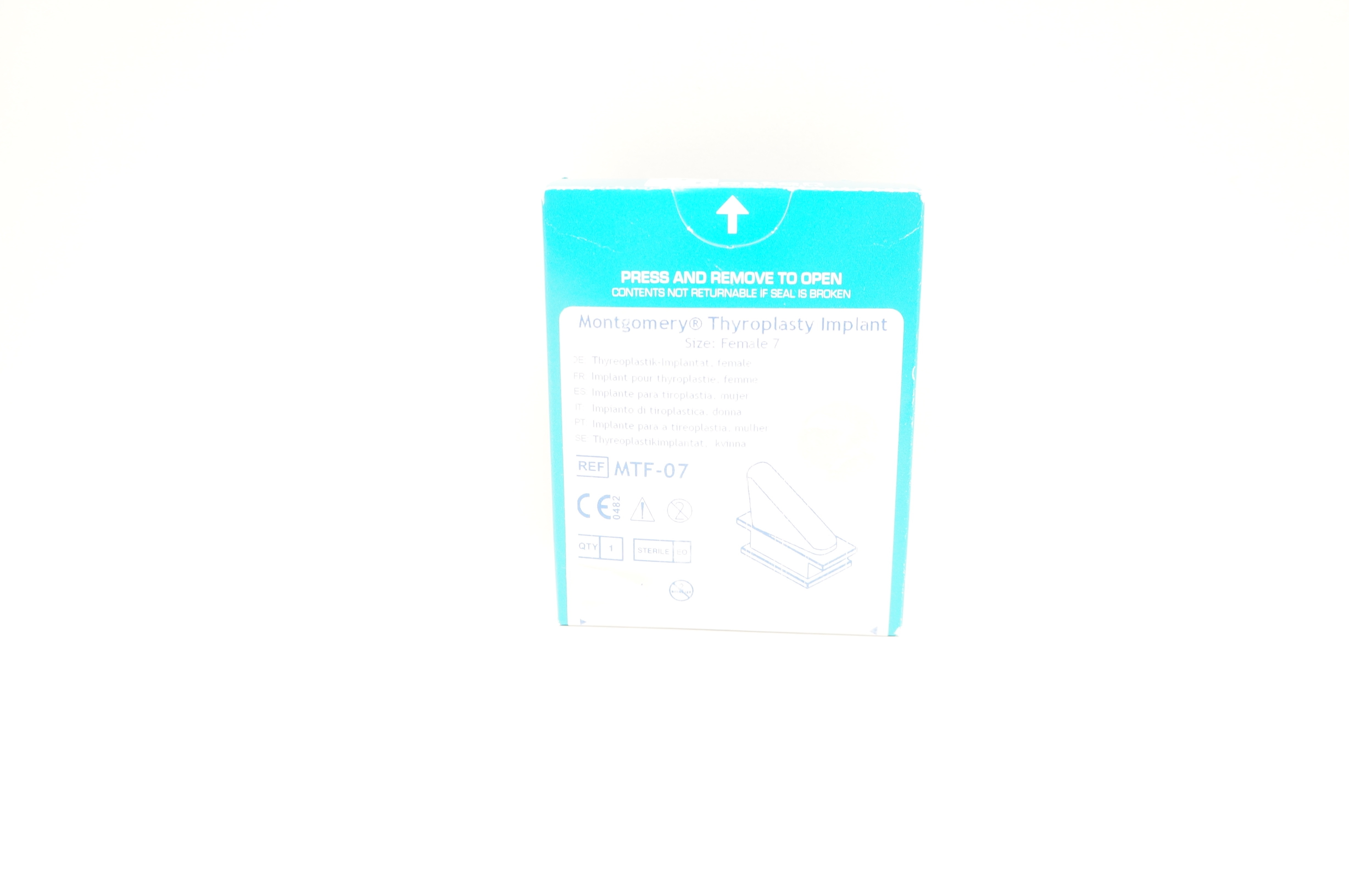 Boston Medical Products MTF-07 Montgomery Thyroplasty Implant Size Female 7 (x)