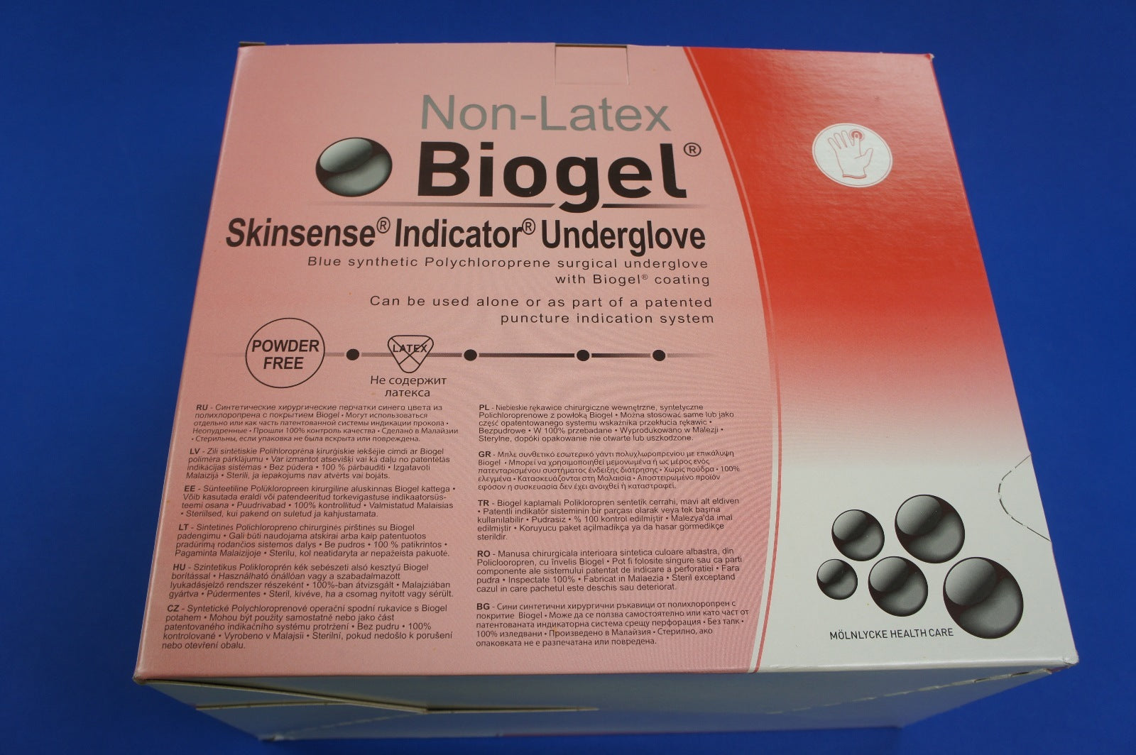 Biogel 40670-00 Blue Synthetic Polychloroprene Surgical Underglove, Size 7 ~ Case of 200