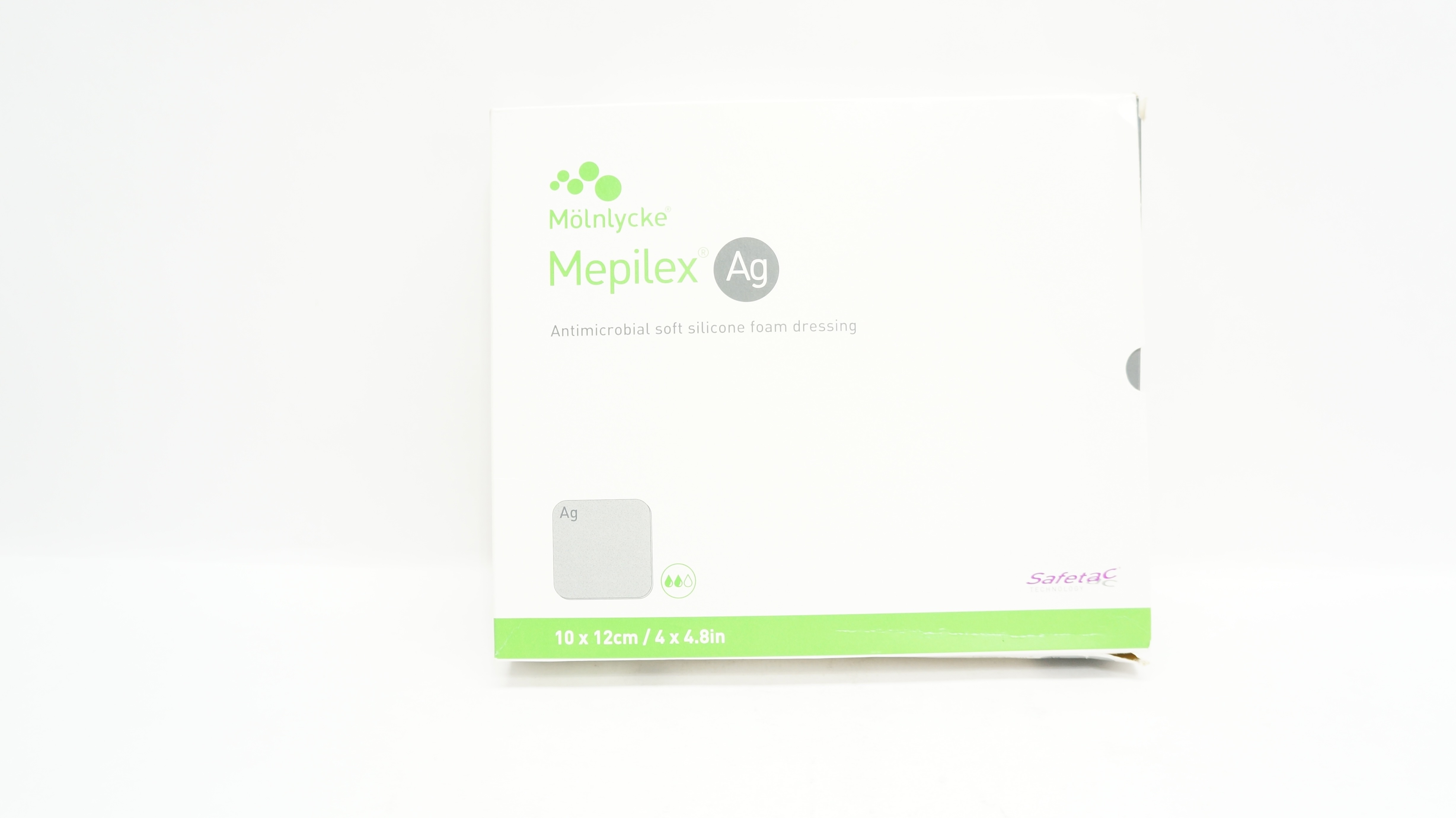 Molnlycke 287090 Mepilex Antimicrobial Foam Dressing 4inch x 4.8inch - Box of 5