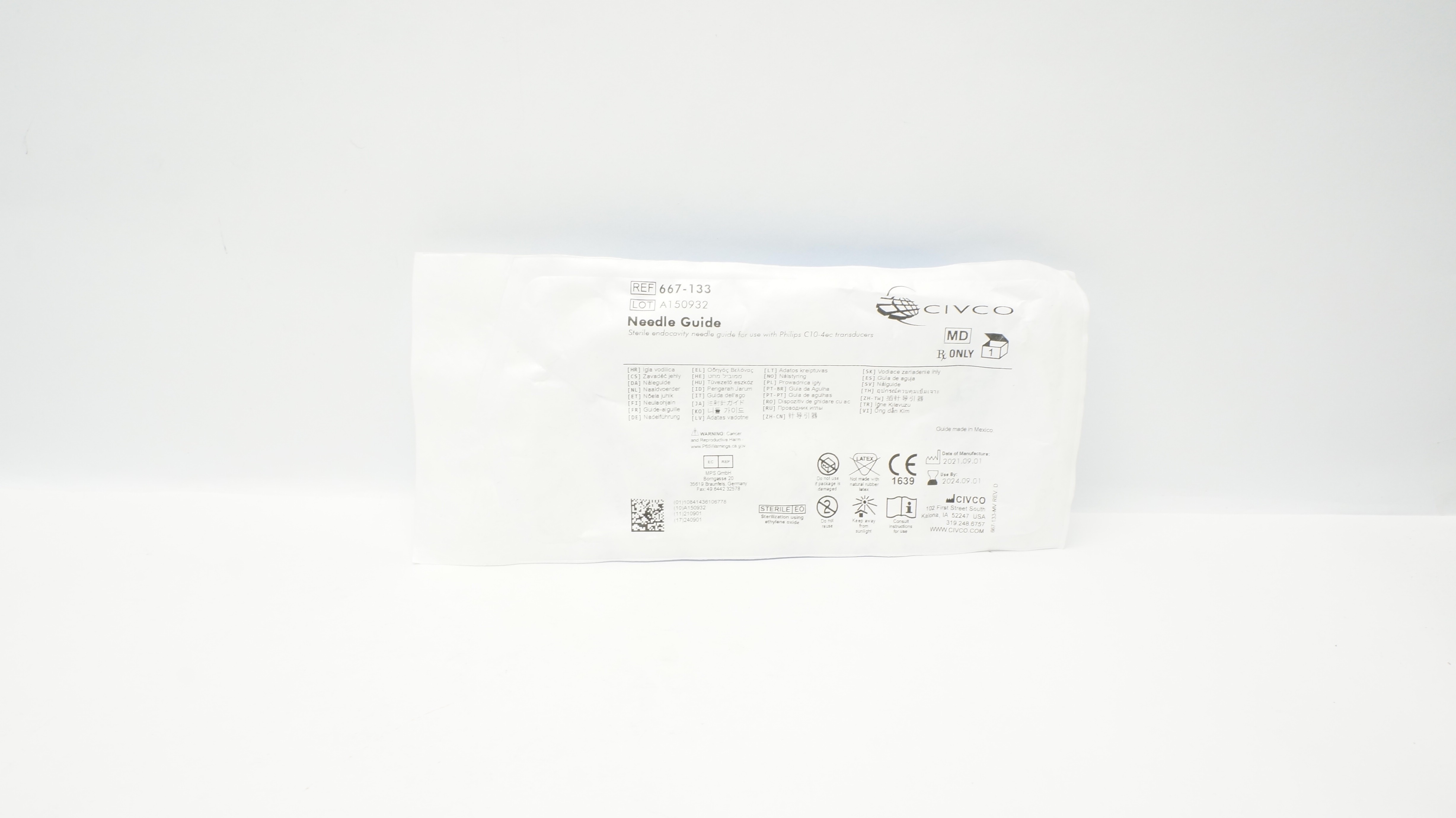 Civco 667-133 Sterile Needle Guide (X)