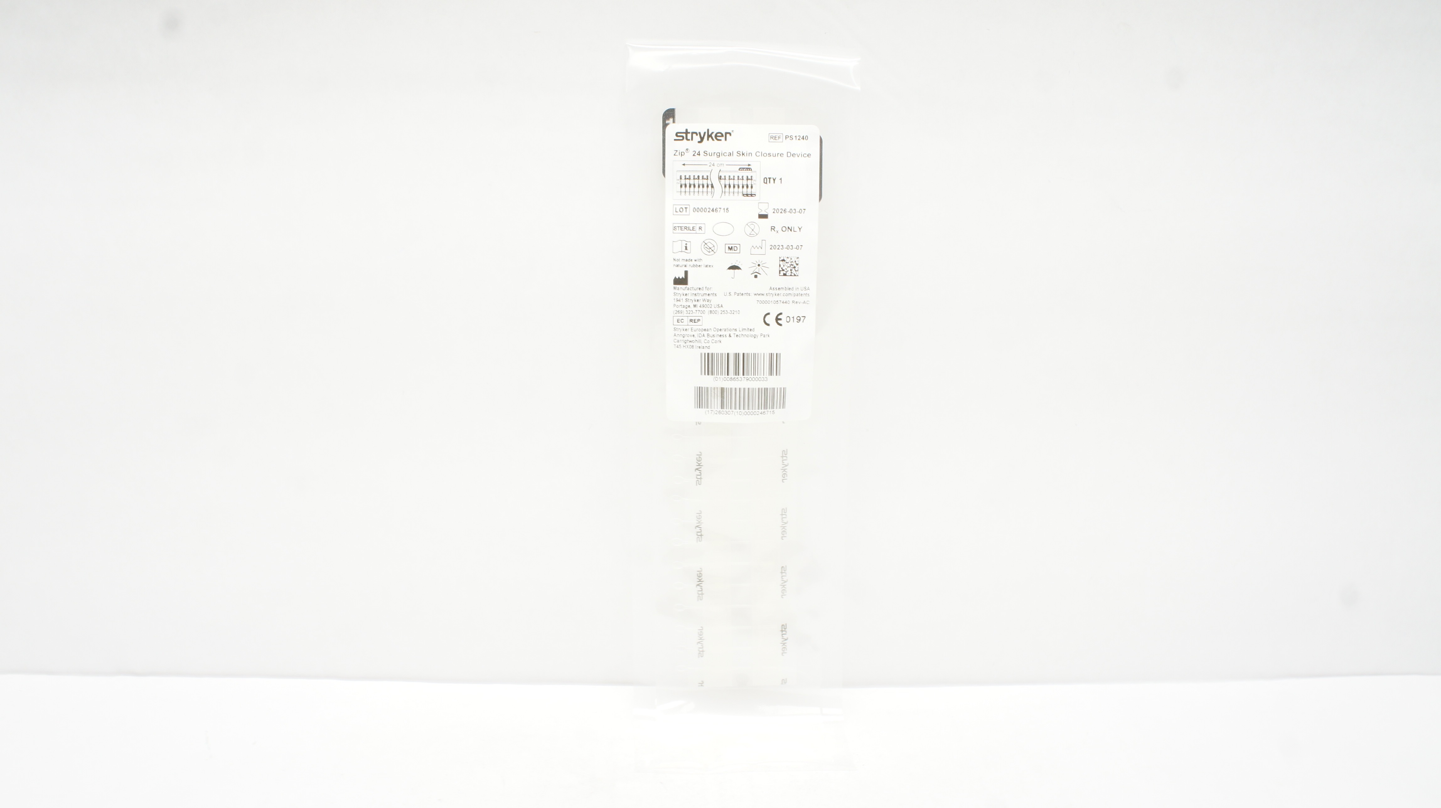 Stryker PS1240 Zip 24 Surgical Skin Closure Device 24cm