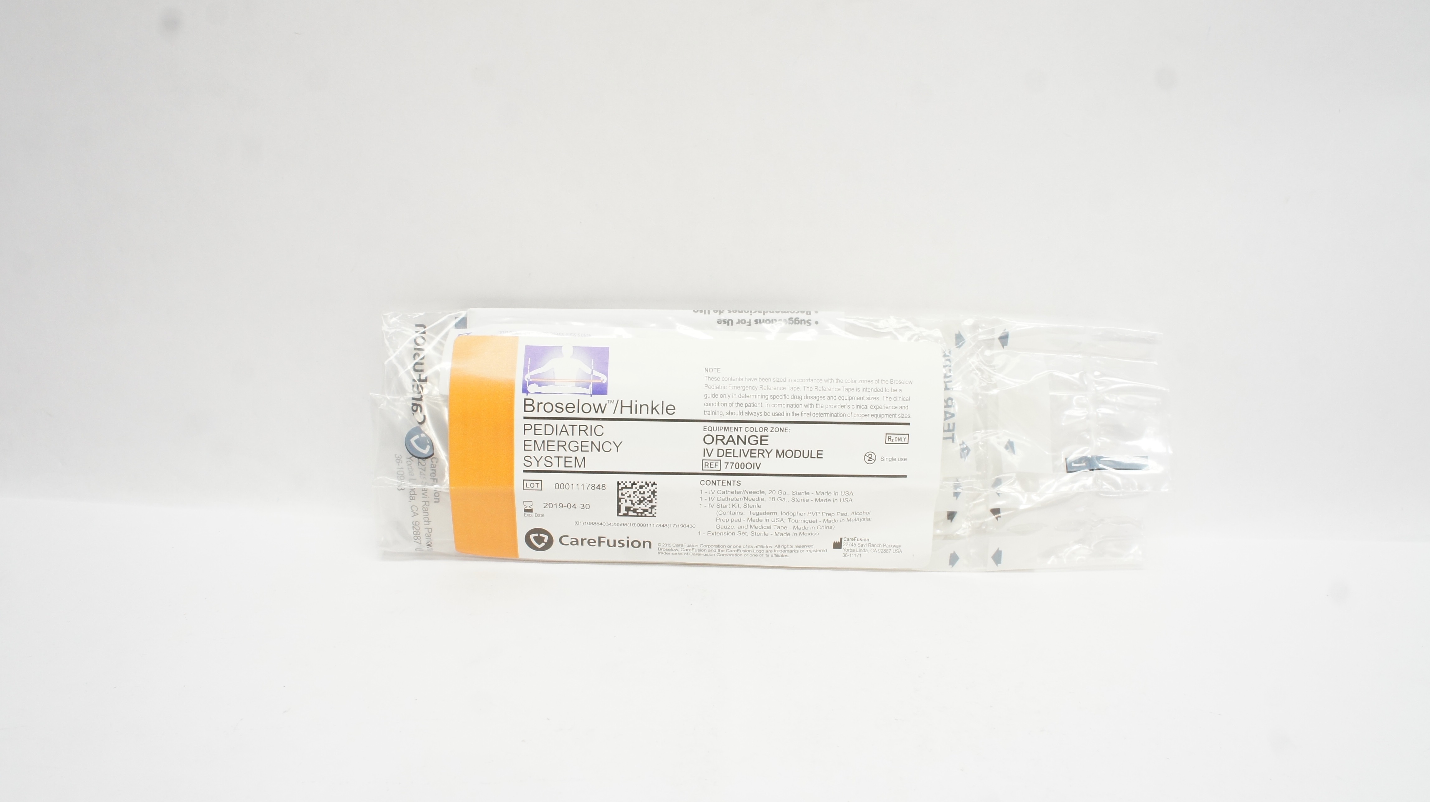 CareFusion 7700OIV Broselow/Hinkle Pediatric Emergency System, Orange (x)