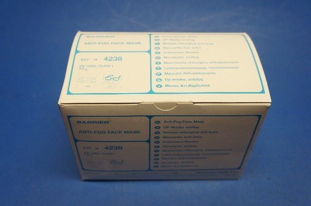 Molnlycke Health 4238 Barrier Anti-Fog Face Mask ~ 6 Box of 50