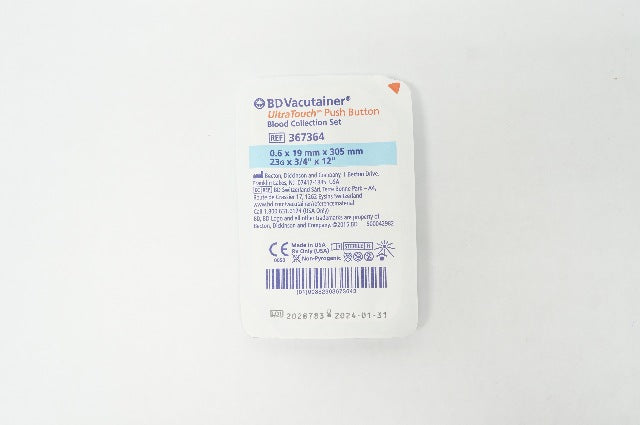 BD 367364 Vacutainer UltraTouch Push Button 23G x 3/4inch x 12inch