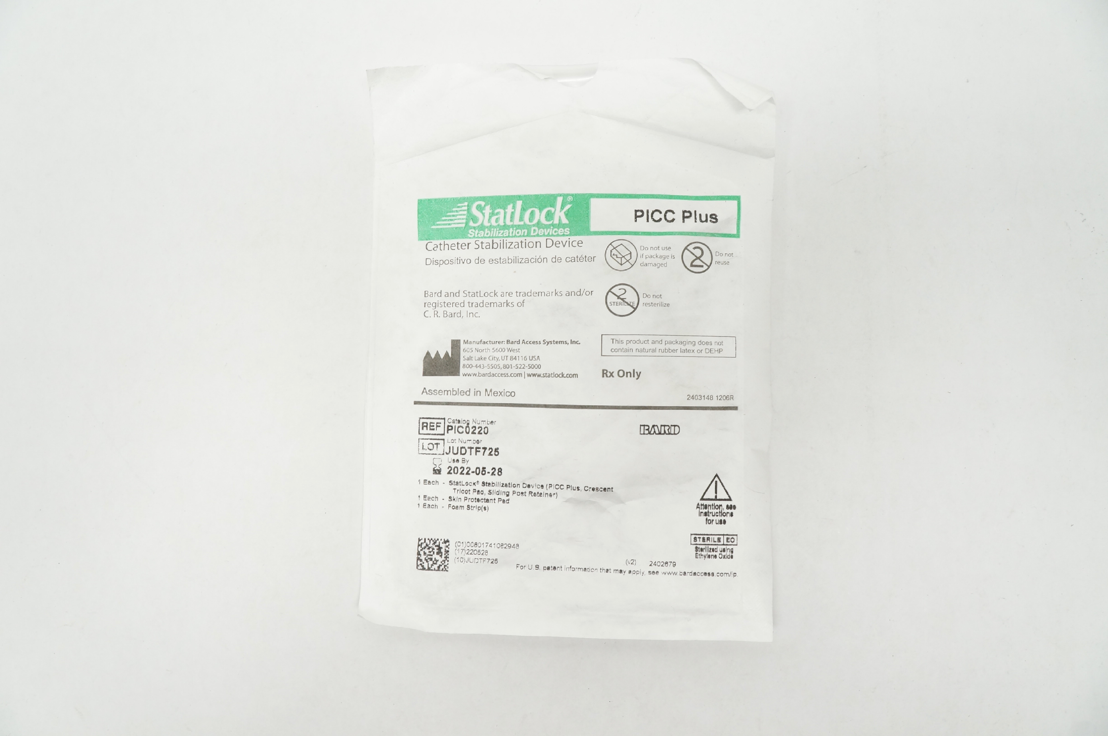 Bard PIC0220 StatLock Cath. Stabilization Device PICC Plus (x)