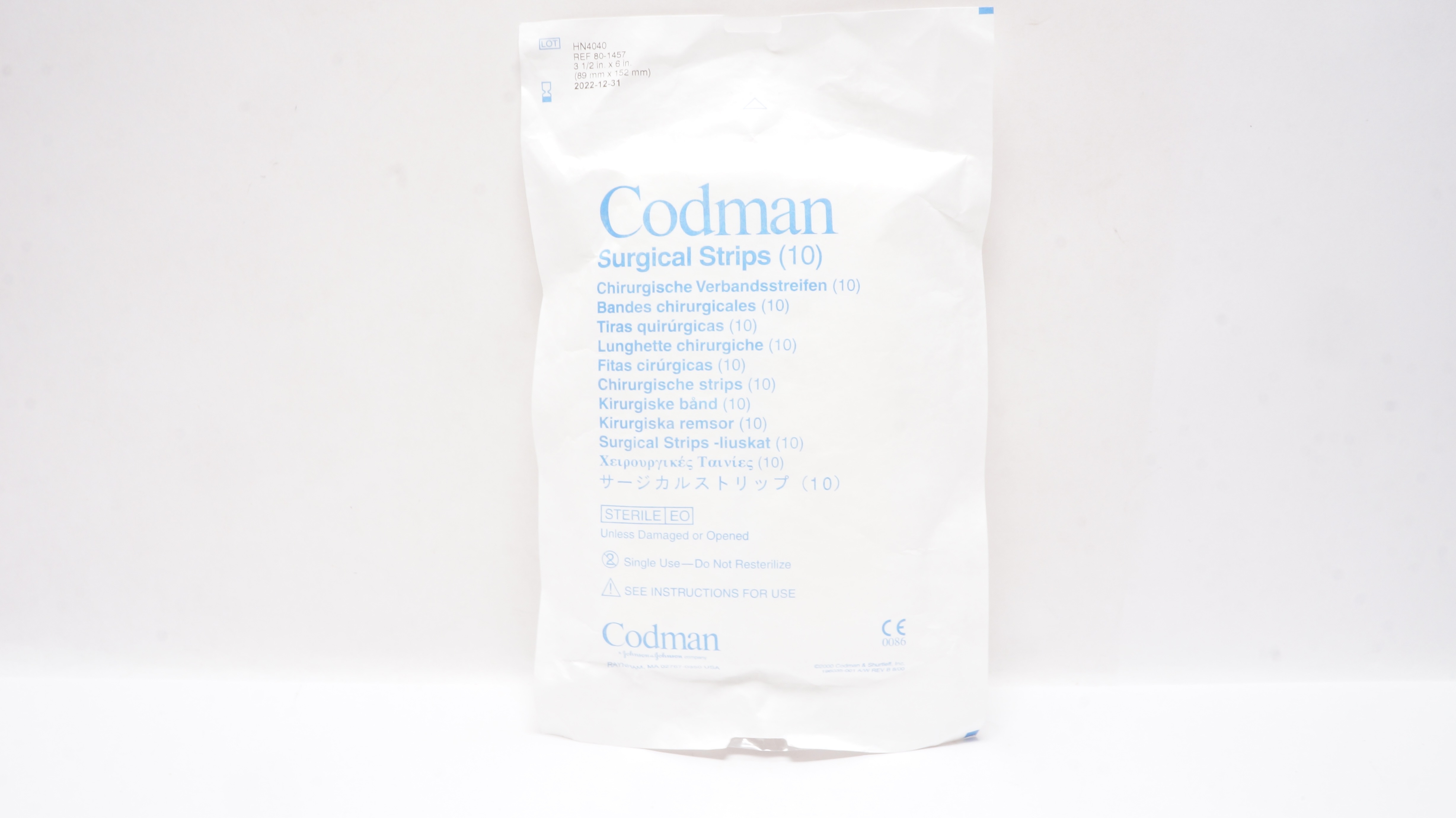 Codman 80-1457 Surgical Strips 3 1/2inch x 6inch (x) - Pack of 10